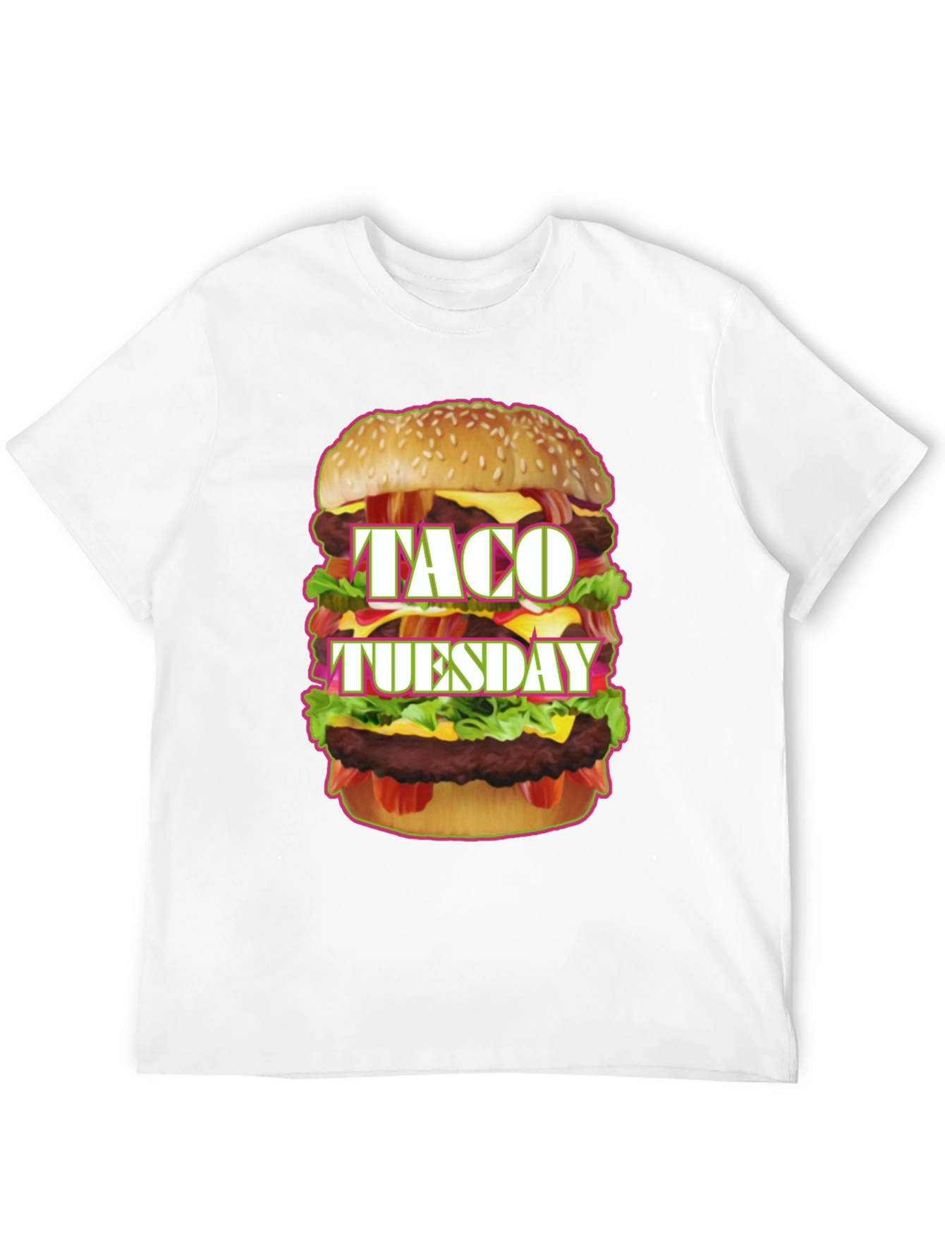 Black Taco Tuesday Burger Graphic Tee view 12