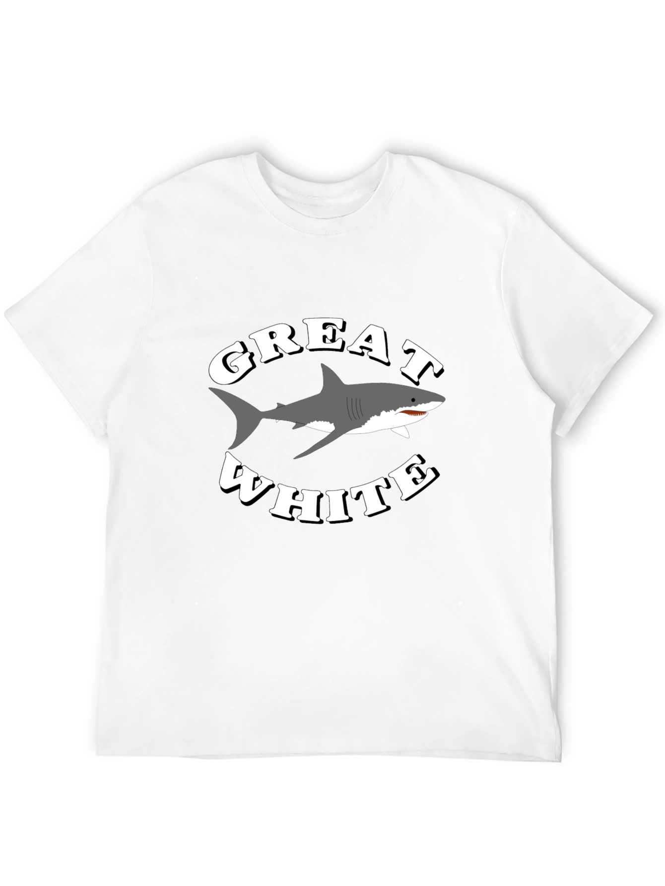 Black Great White Shark Graphic T-Shirt - Black view 12