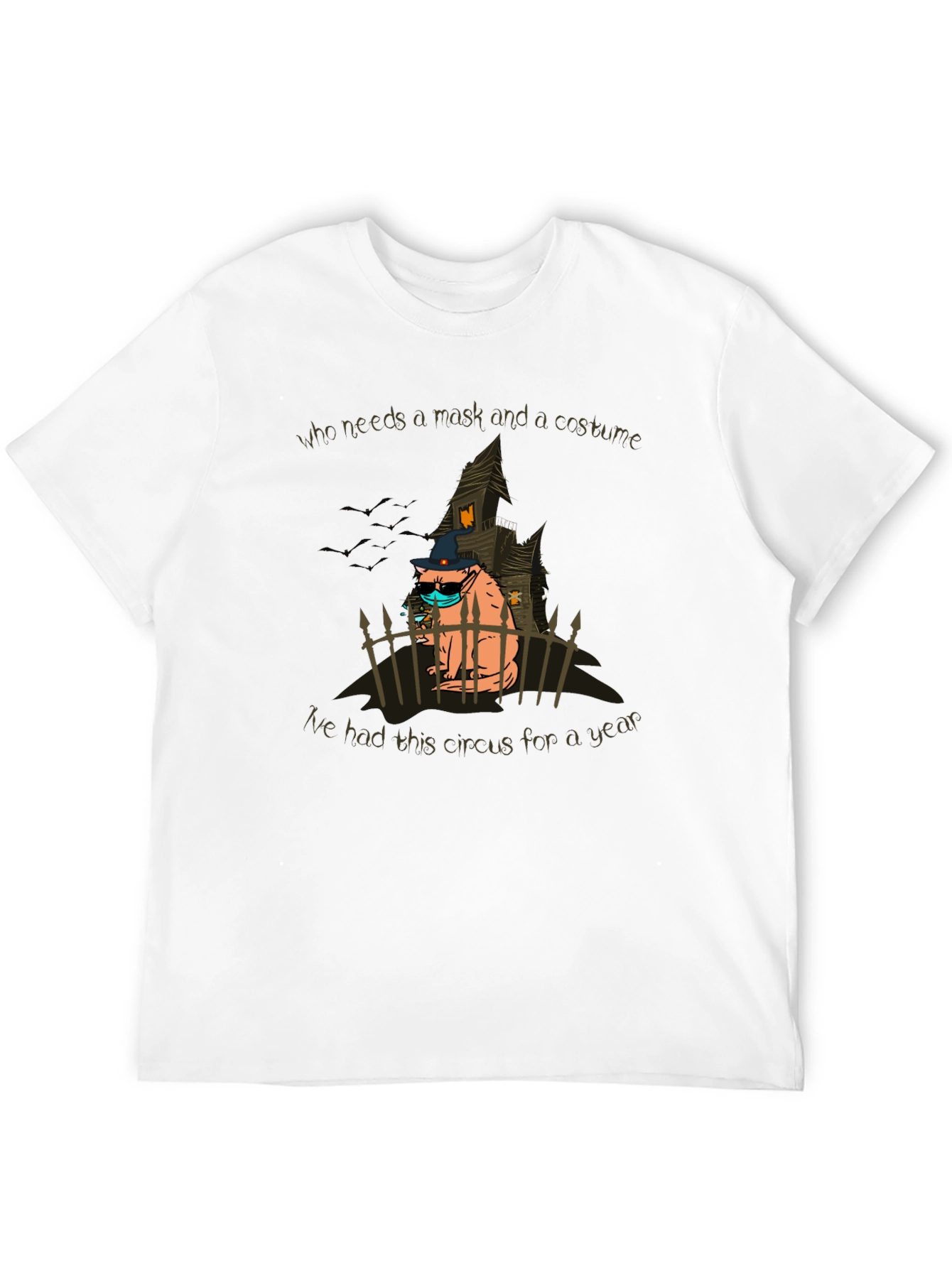 Black Halloween Cat T-Shirt: Circus Costume view 12