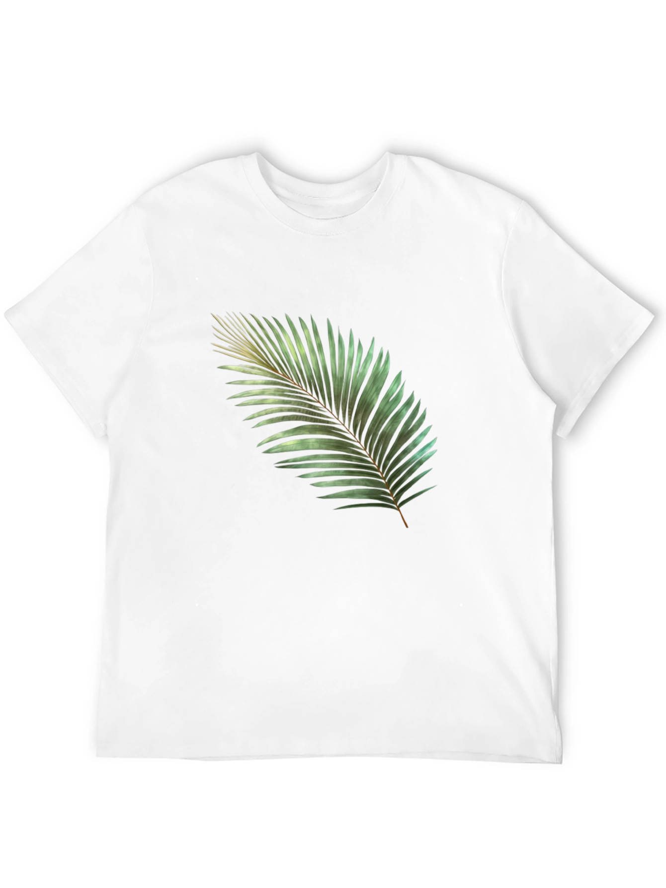 Black Tropical Palm Leaf Graphic T-Shirt - Black view 12