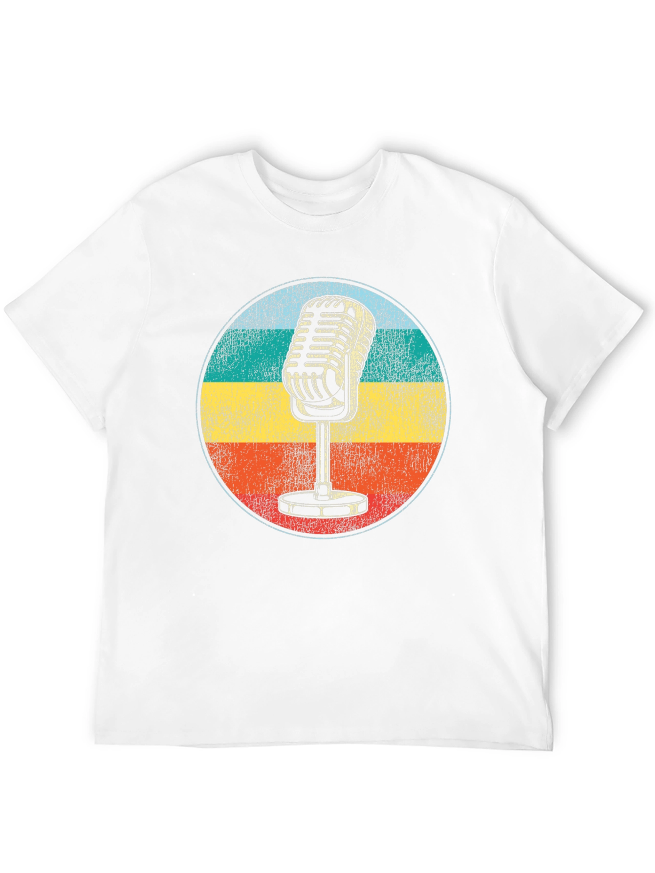Black Vintage Microphone Graphic Tee view 12
