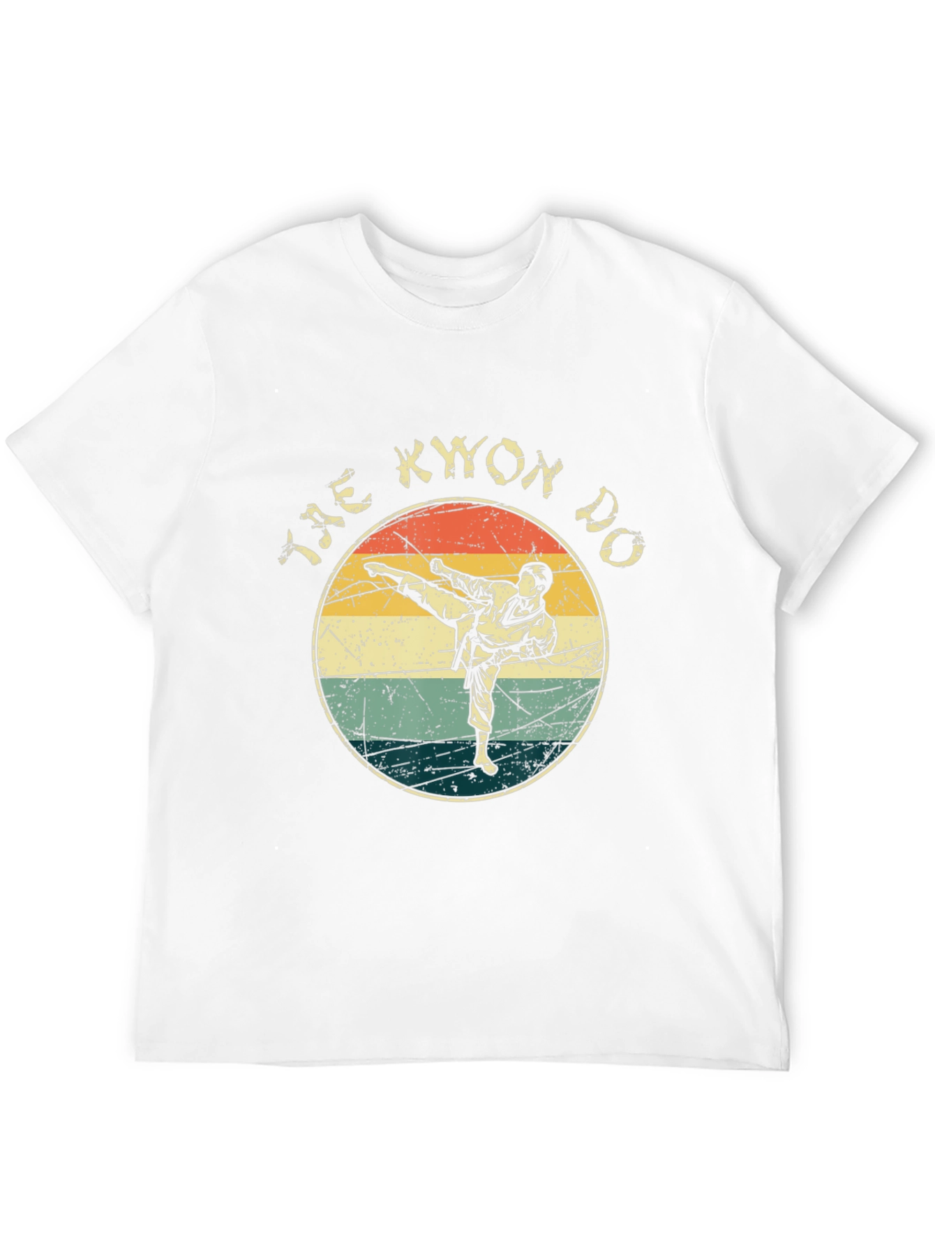 Black Taekwondo Retro Style Graphic Tee - Black T-Shirt view 12