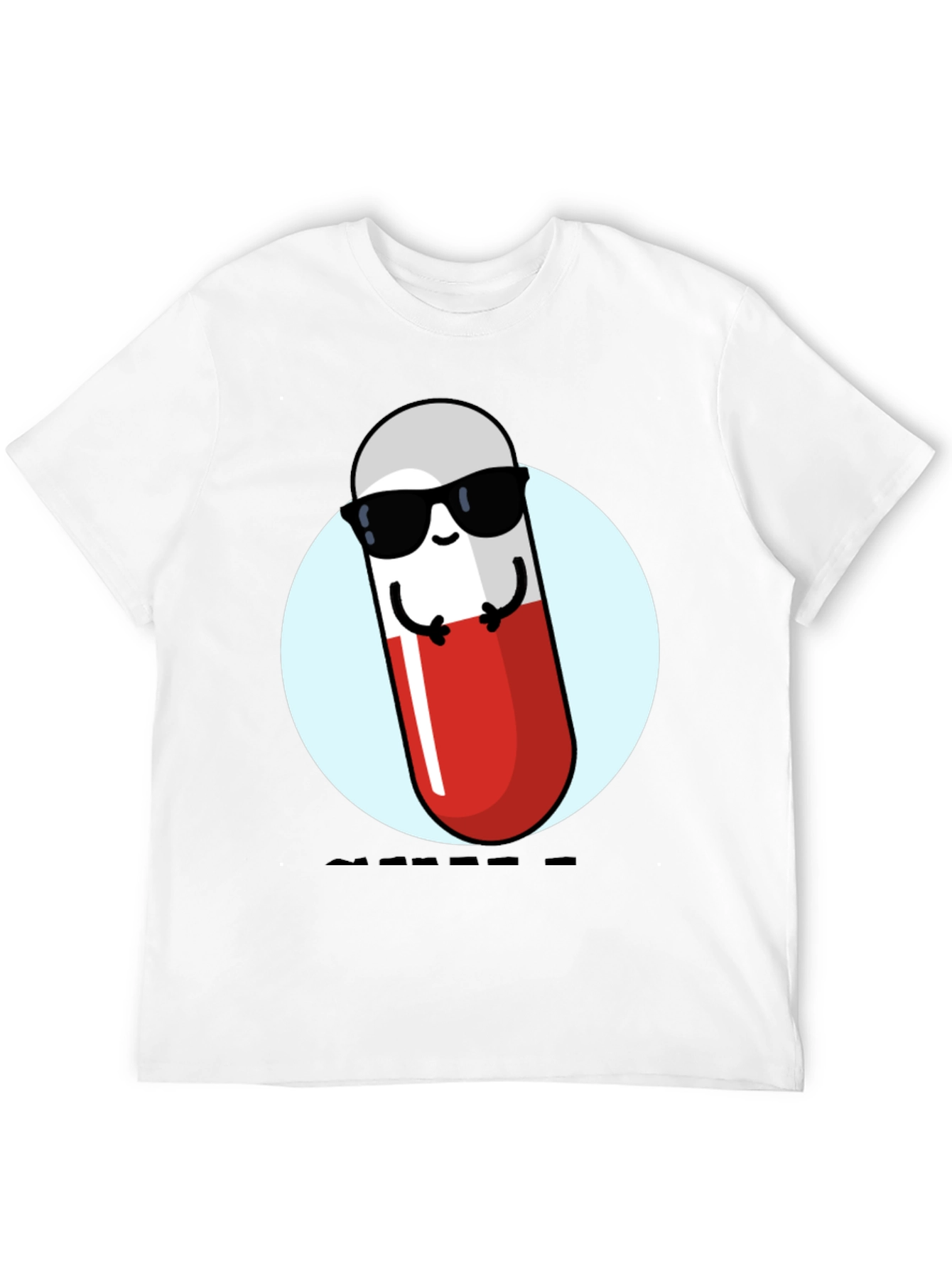 Black Cool Pill T-Shirt - Fun Novelty Graphic Tee view 12