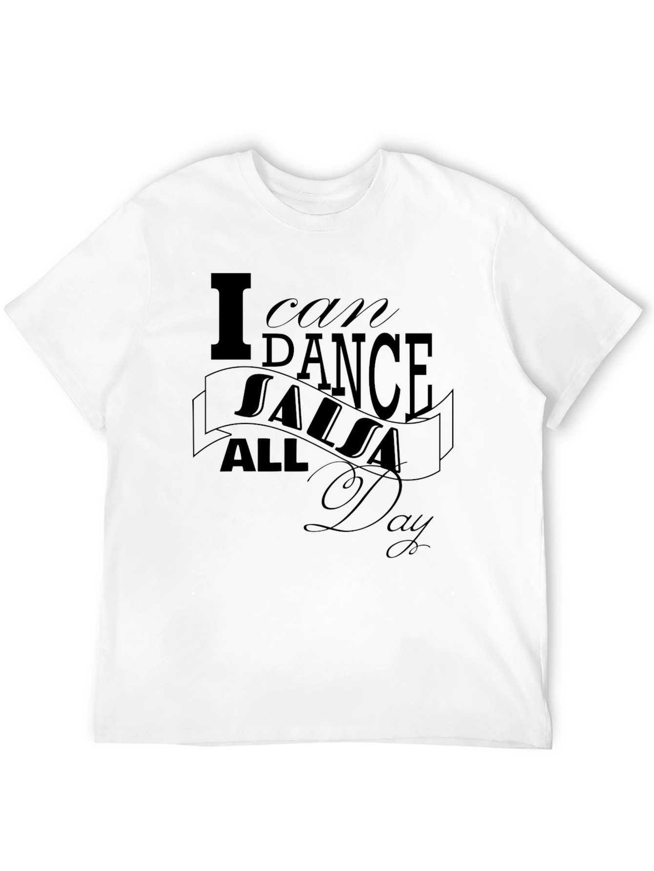 Black I Can Dance Salsa All Day Graphic Tee view 12