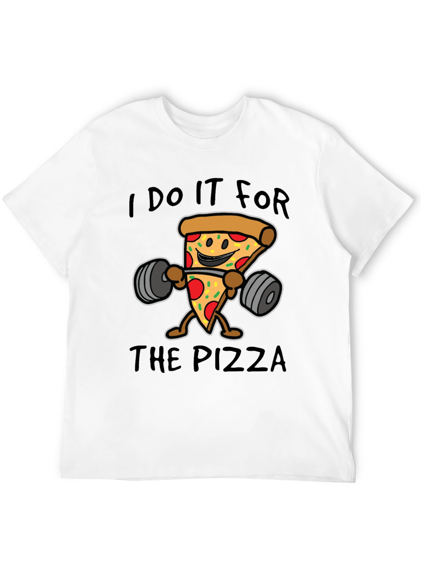 Black I Do It For The Pizza Black T-Shirt view 12