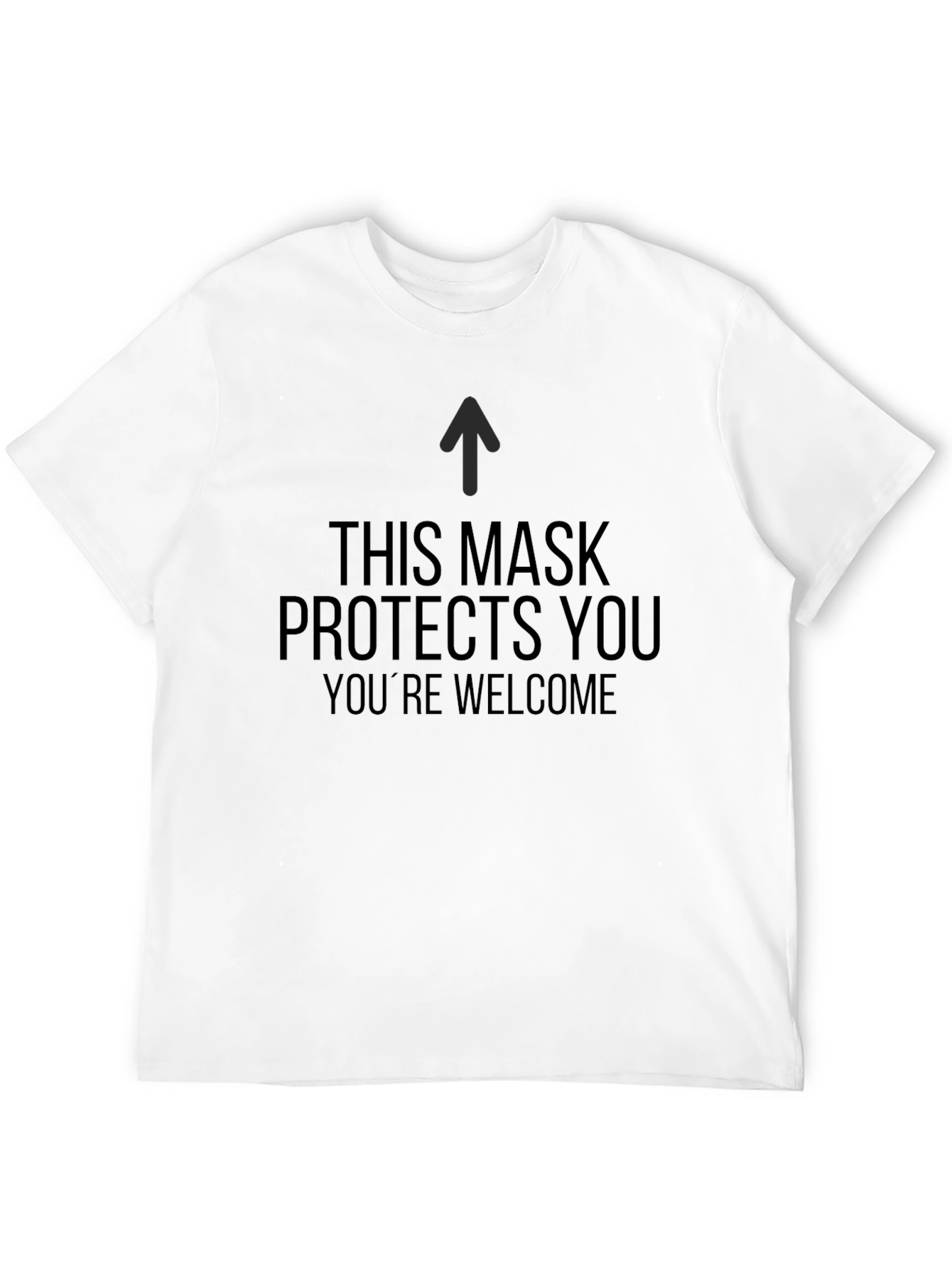 Black Masks Protect You T-Shirt - Black Crew Neck view 12
