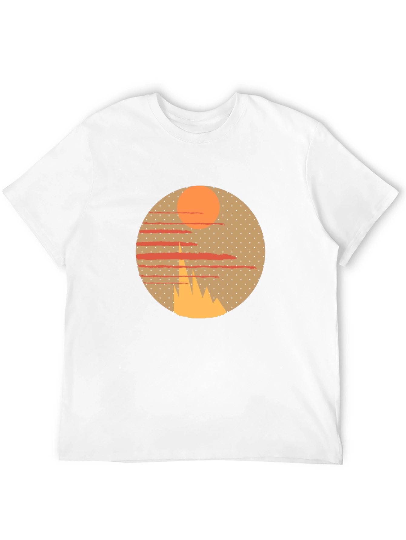 Black Abstract Landscape Graphic Tee view 12