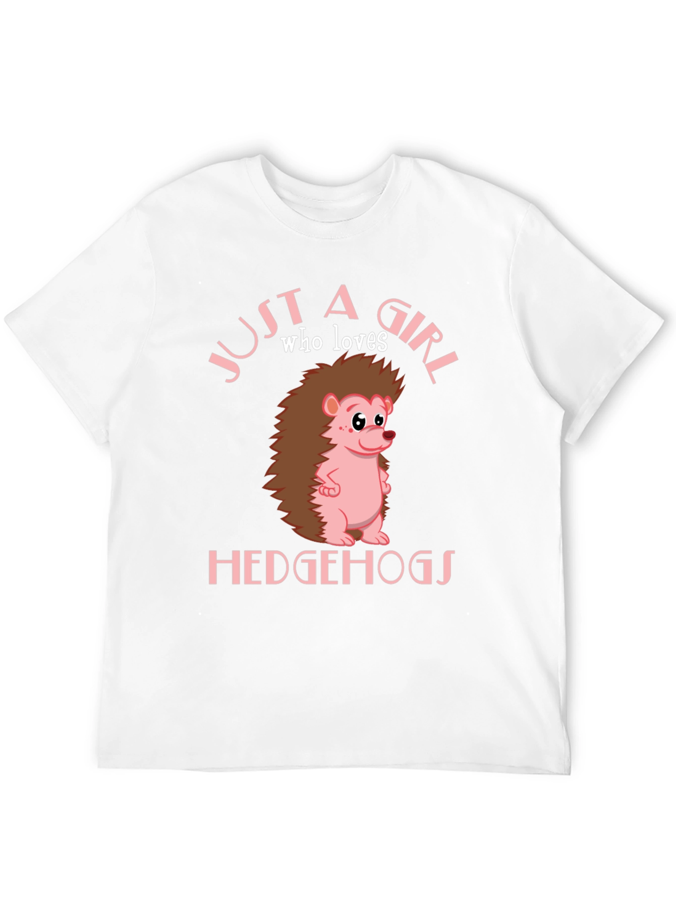 Black Just a Girl Who Loves Hedgehogs T-Shirt view 12