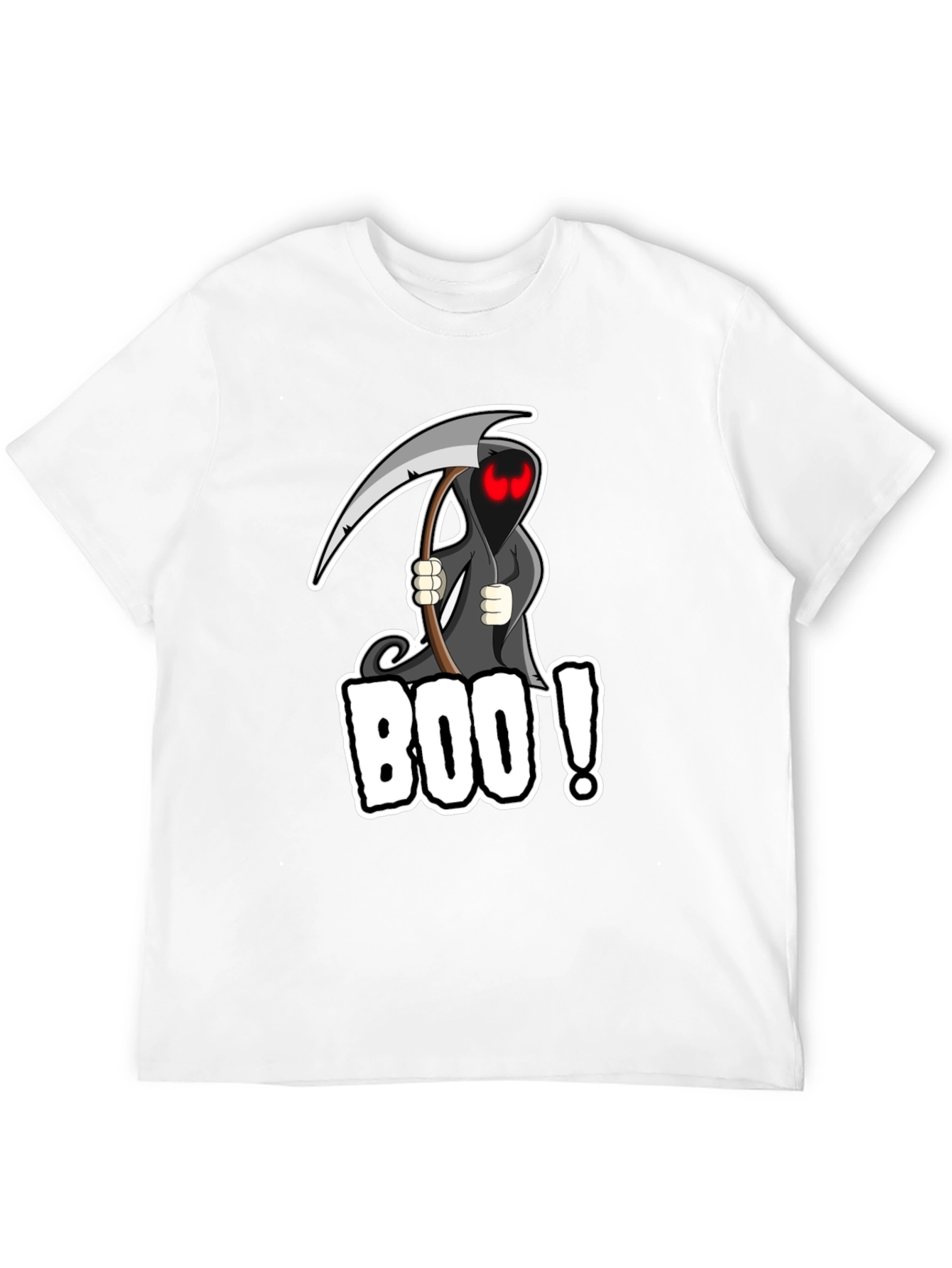 Black Boo! Grim Reaper Graphic Black T-Shirt  view 12