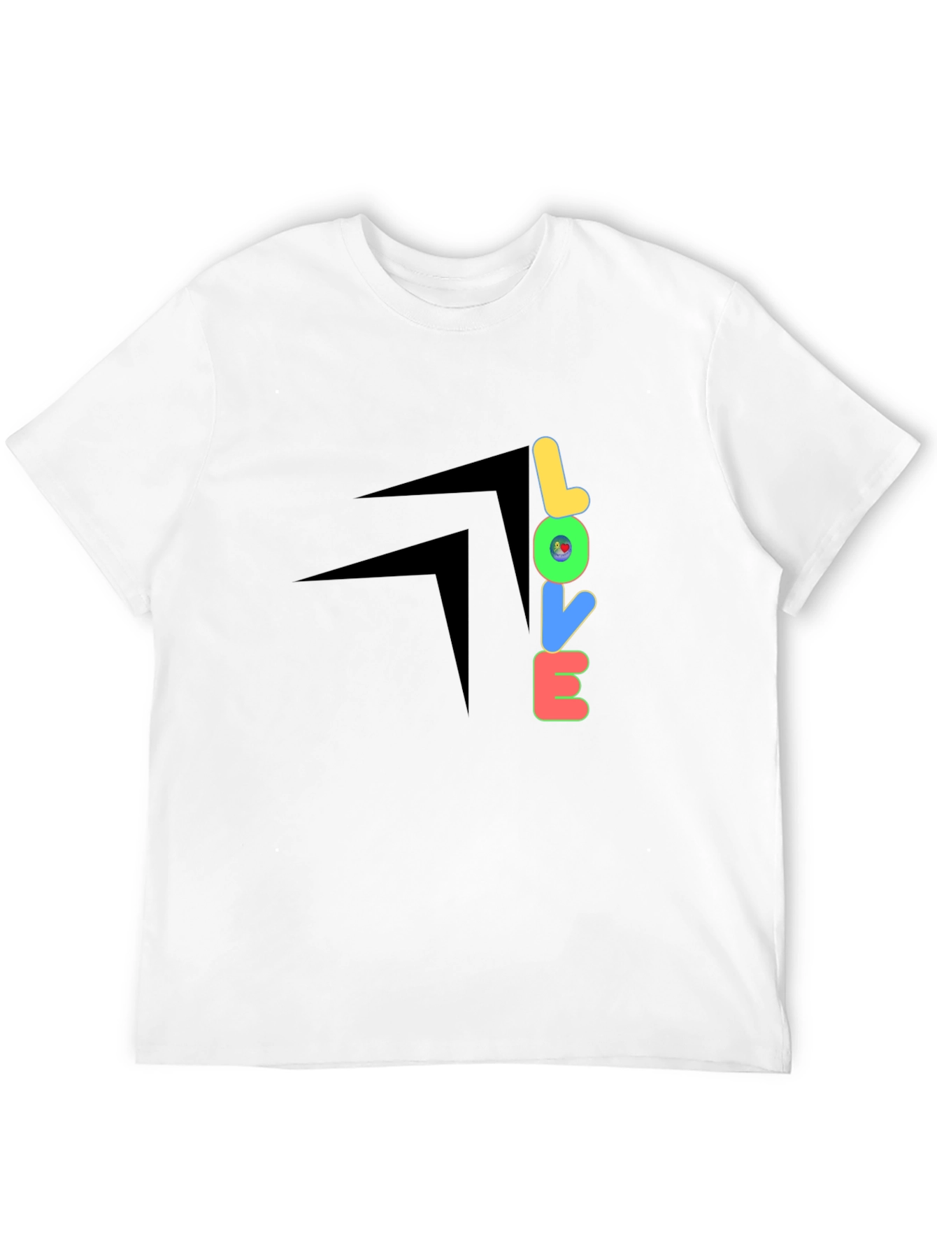 Black LOVE Graphic Black T-Shirt view 12