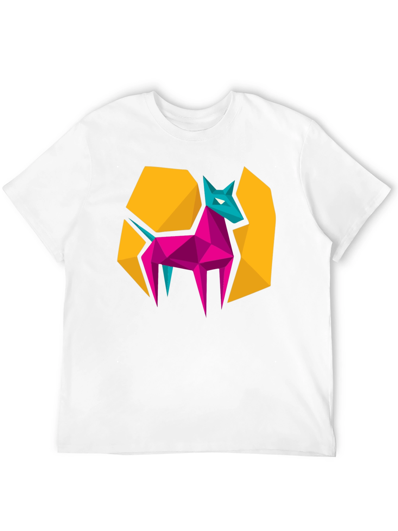 Black Geometric Animal Graphic Tee - Modern Design view 12