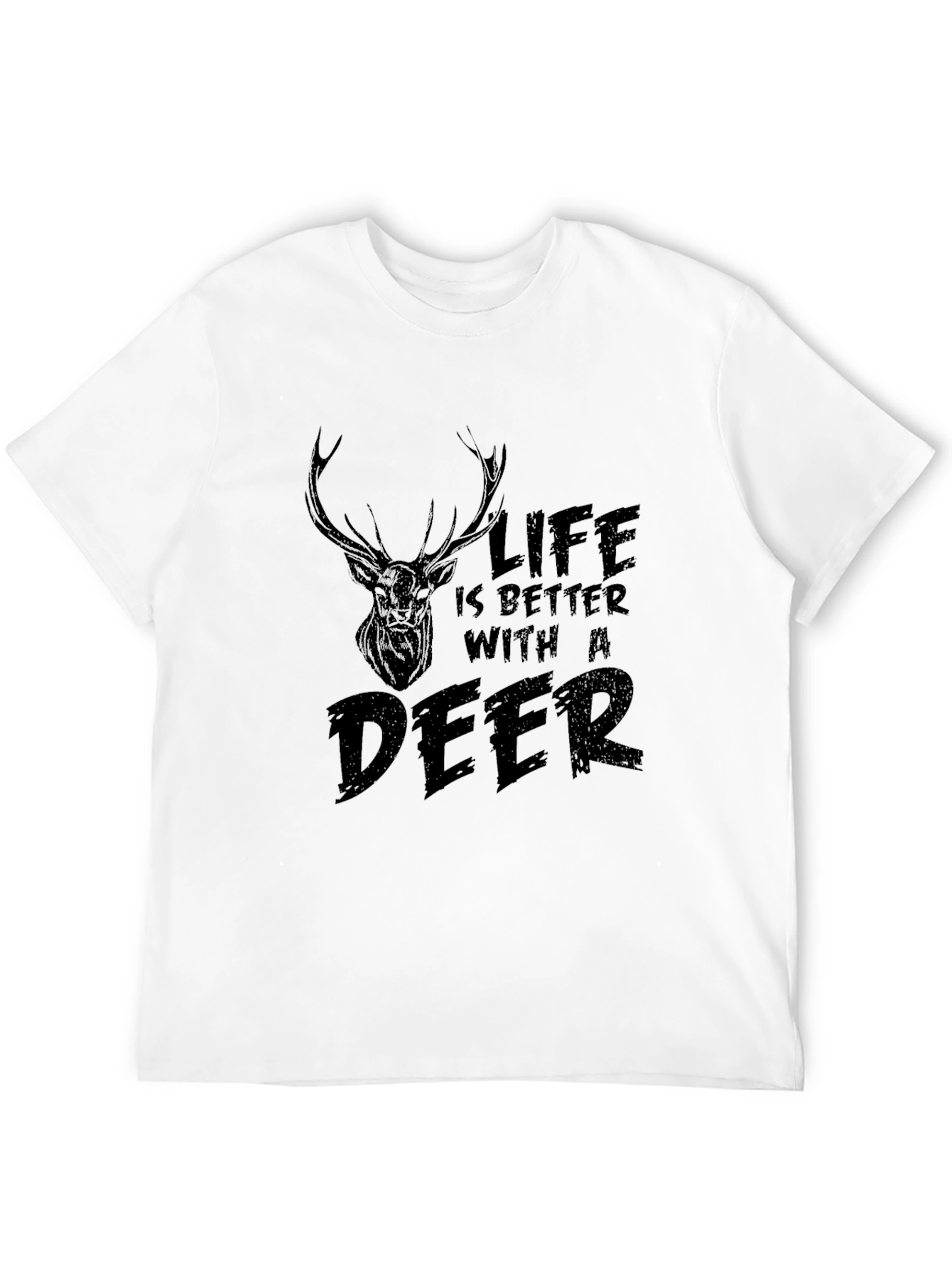 Black Life is Better With a Deer Black Graphic Tee view 12