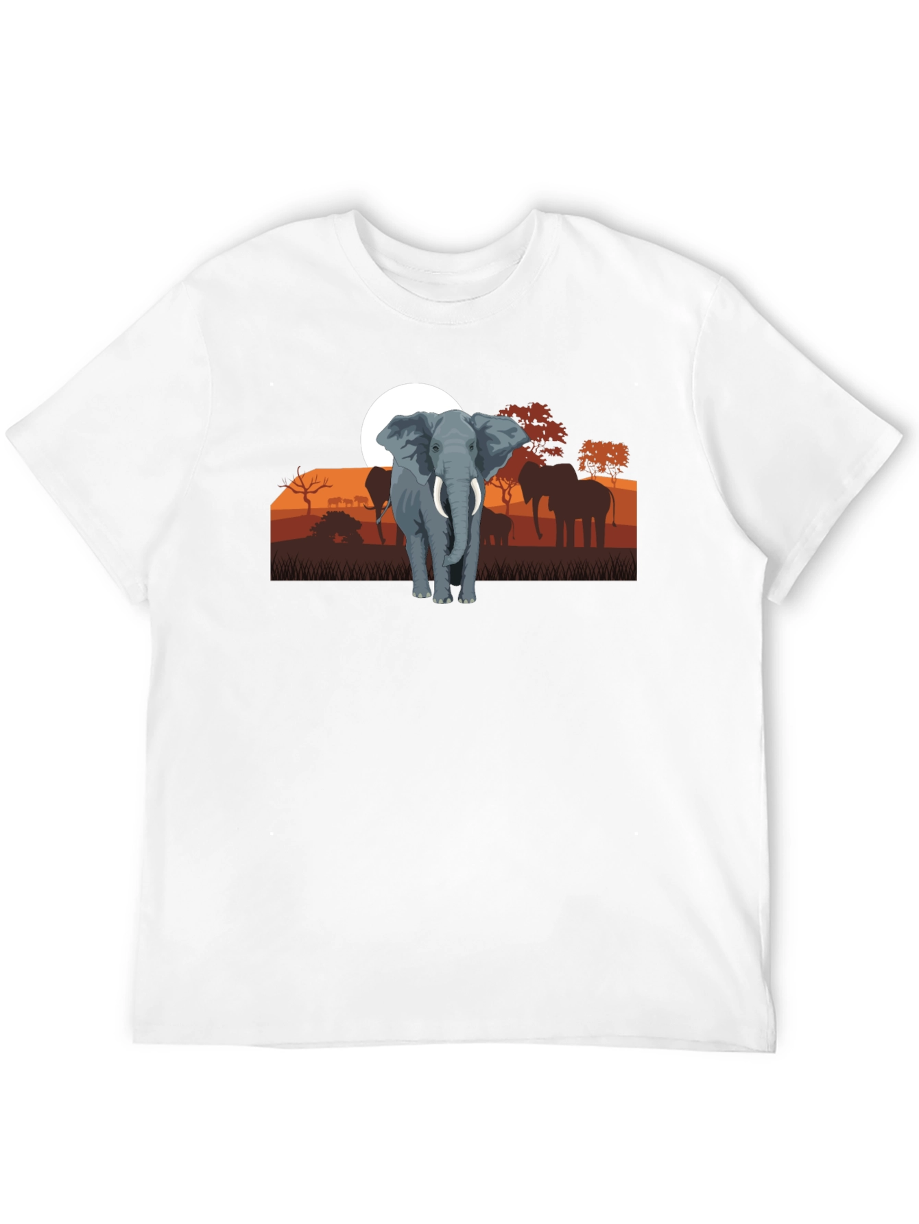 Black Elephant Sunset Graphic Tee - Wildlife Shirt view 12