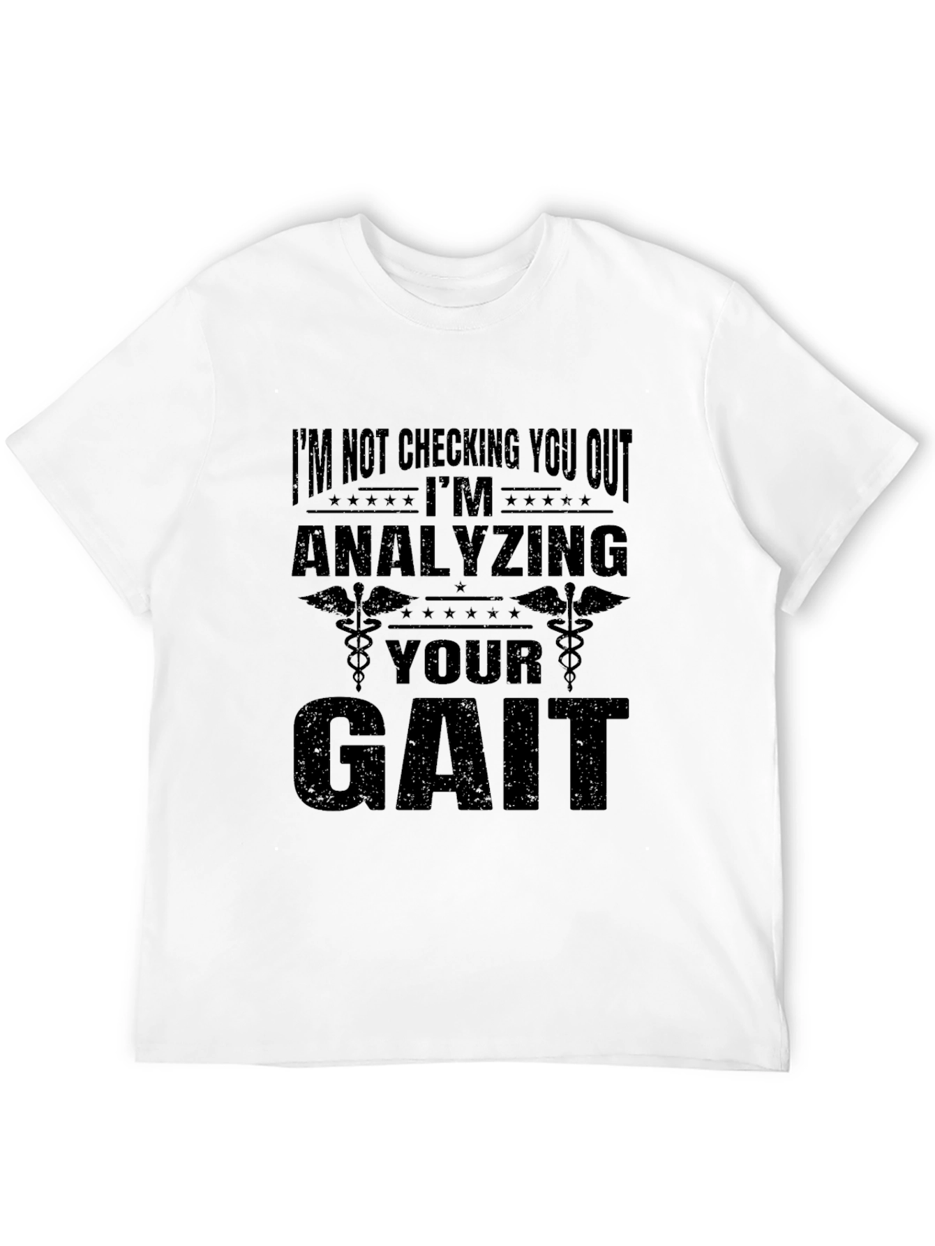 Black Analyzing Your Gait Funny Graphic T-Shirt view 12