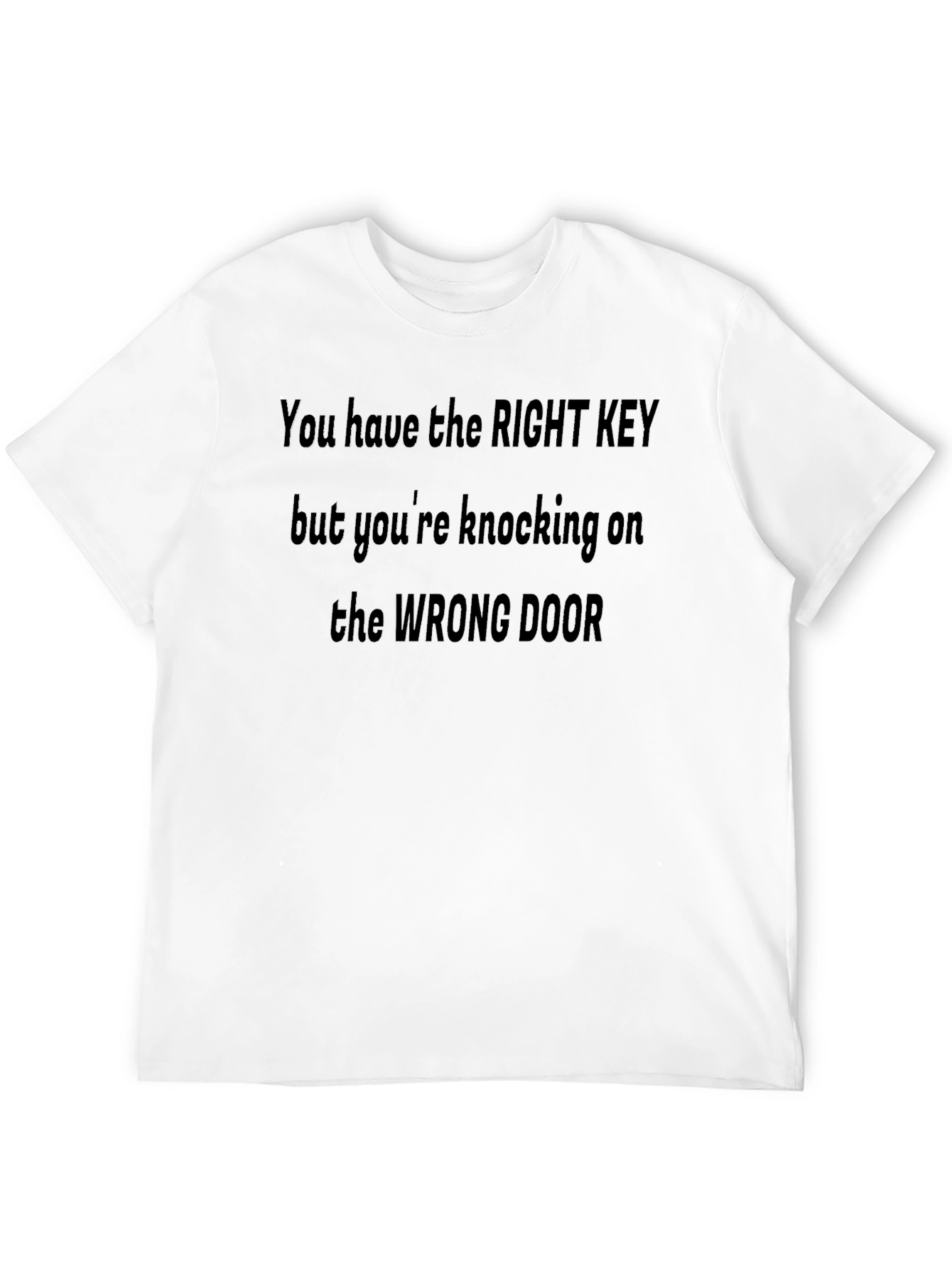 Black Right Key Wrong Door T-Shirt - Bold Statement Tee view 12