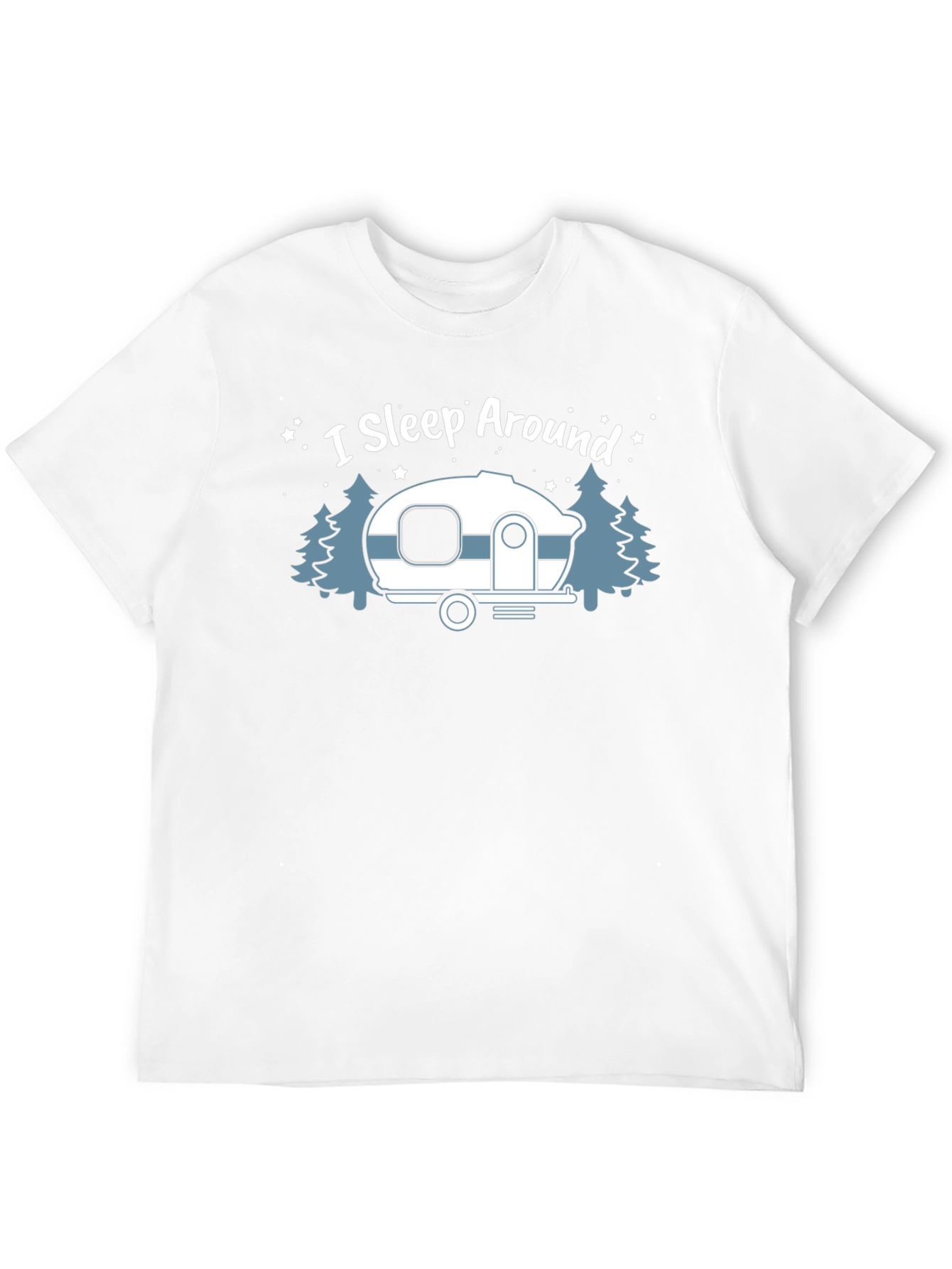 Black I Sleep Around Camper Graphic T-Shirt view 12