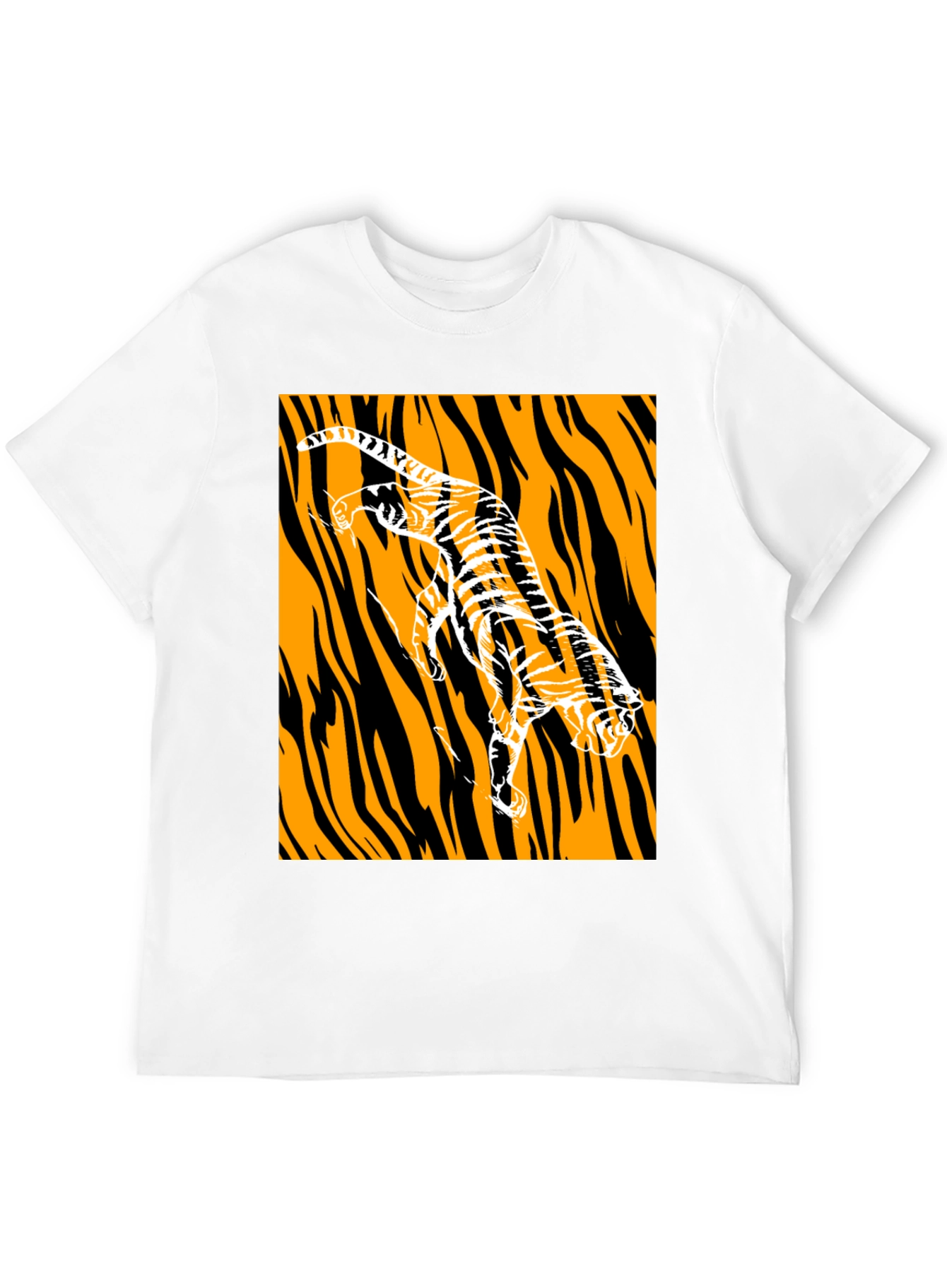 Black Tiger Graphic Print Black T-Shirt view 12