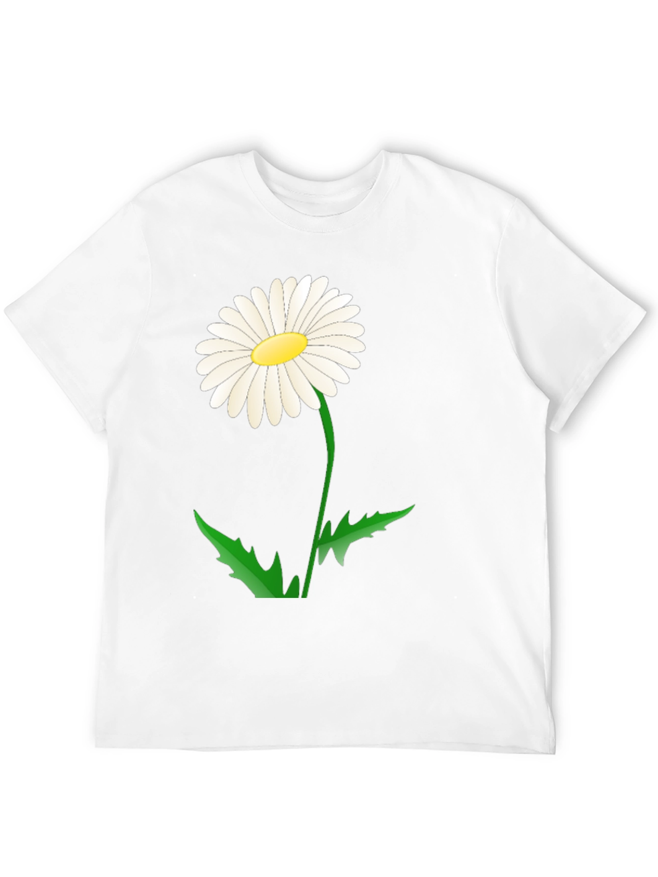 Black Daisy Flower Graphic Tee - Black Cotton Blend view 12