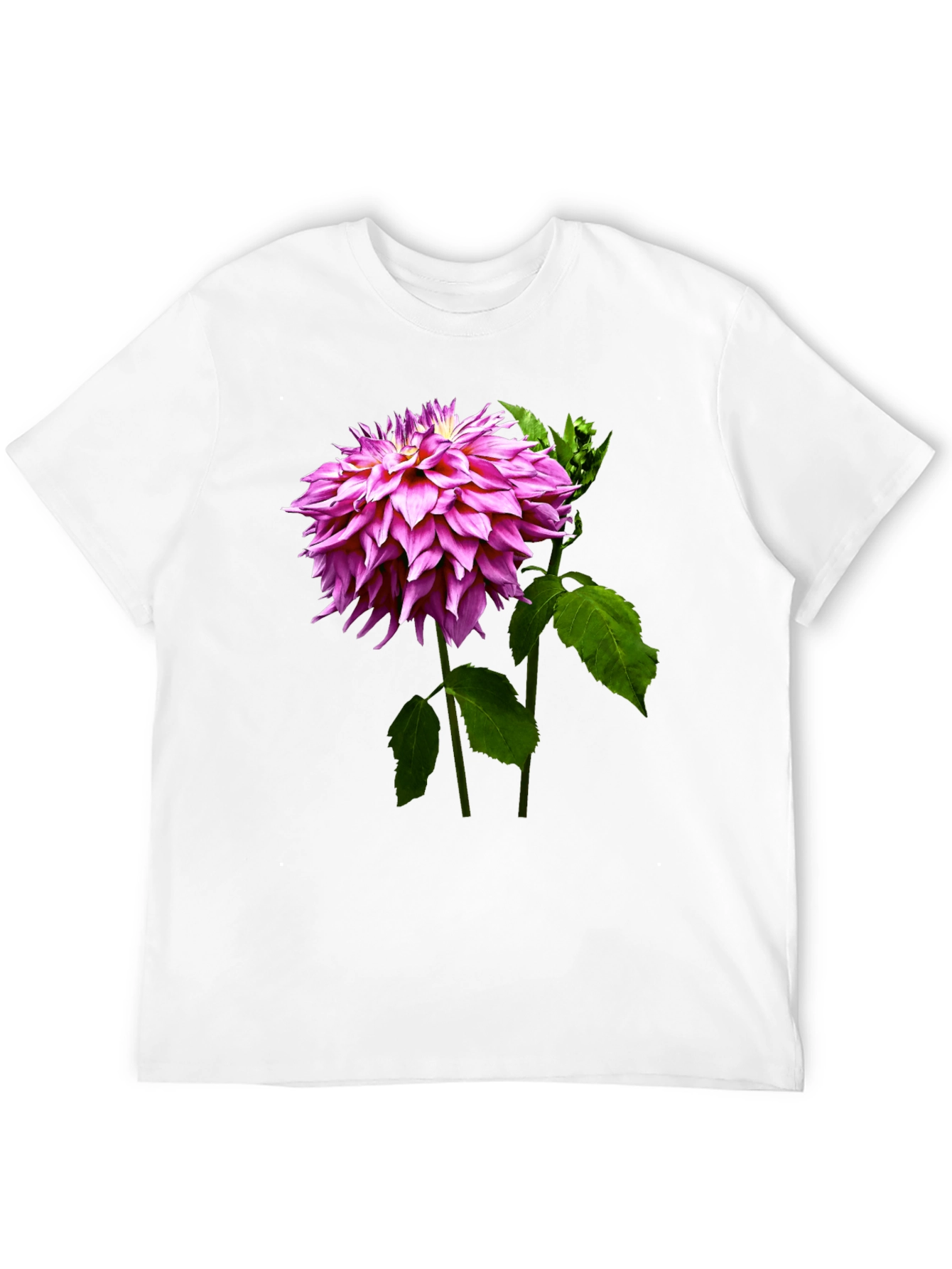 Black Floral Print Tee - Black Cotton Blend T-Shirt view 12