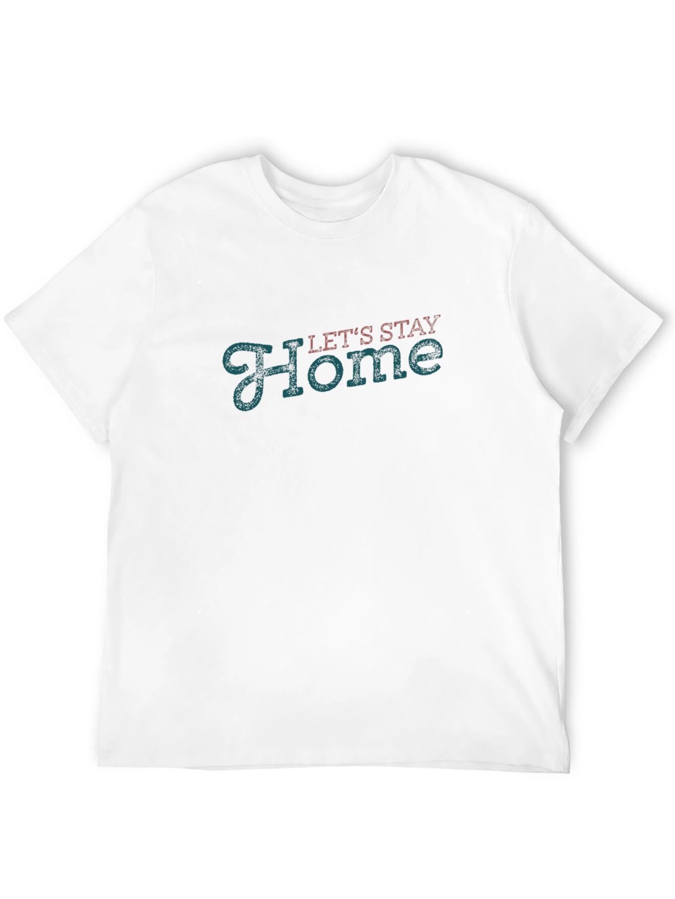 Black Let's Stay Home Graphic Tee - Soft Black Cotton view 12