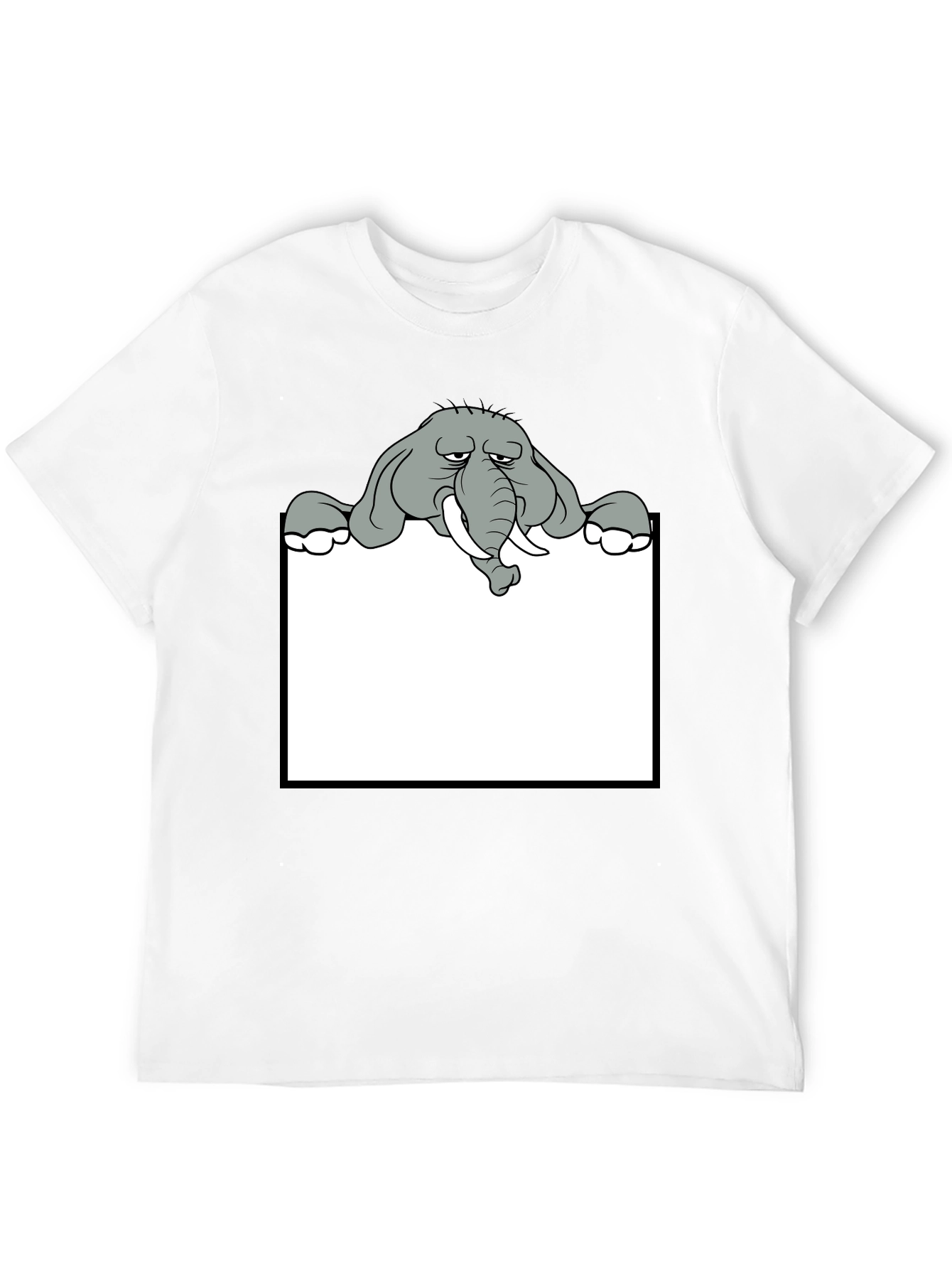 Black Elephant Peek-a-boo Graphic Tee - Unique Design view 12