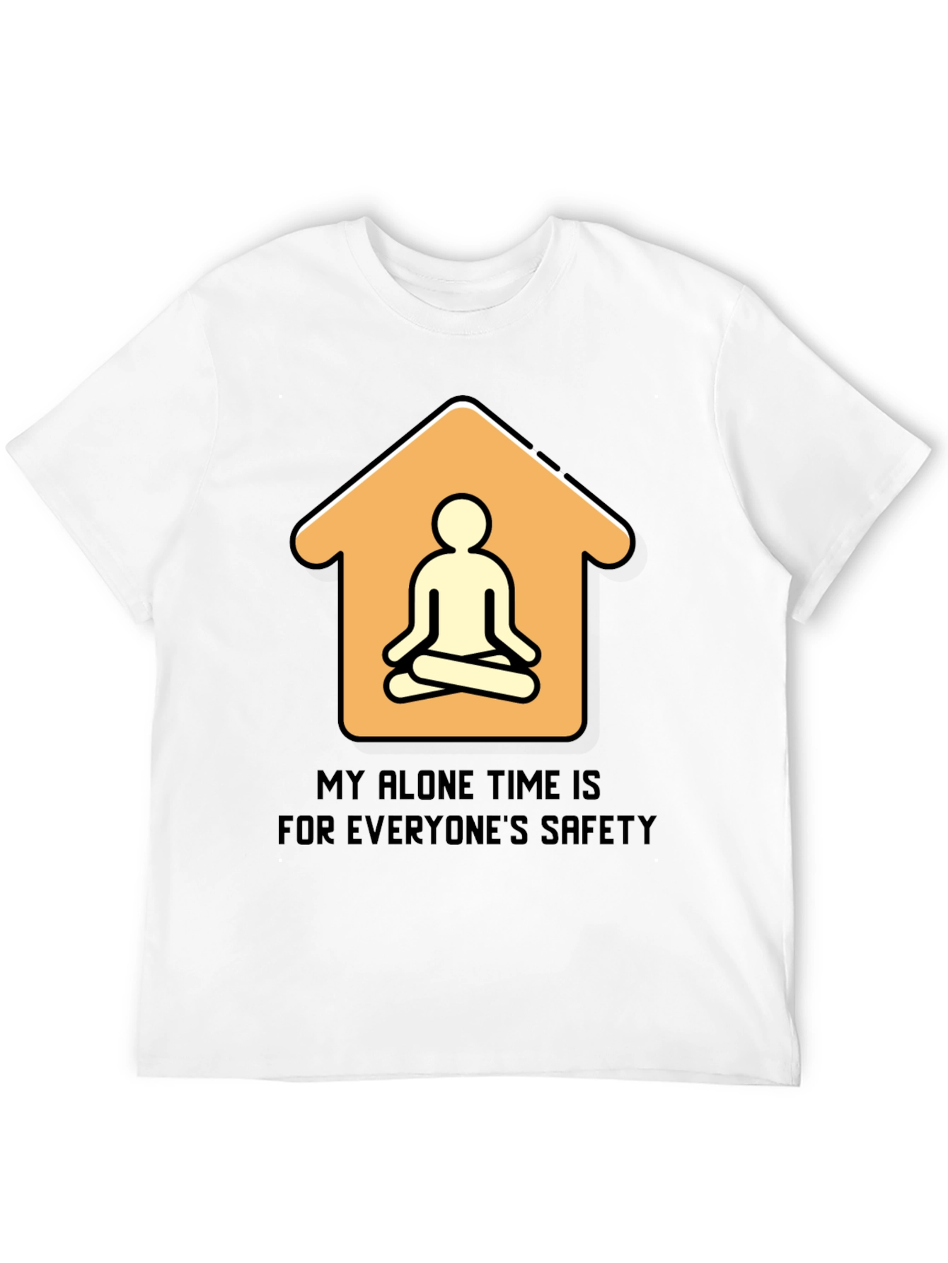 Black Alone Time Safety Graphic Tee view 12