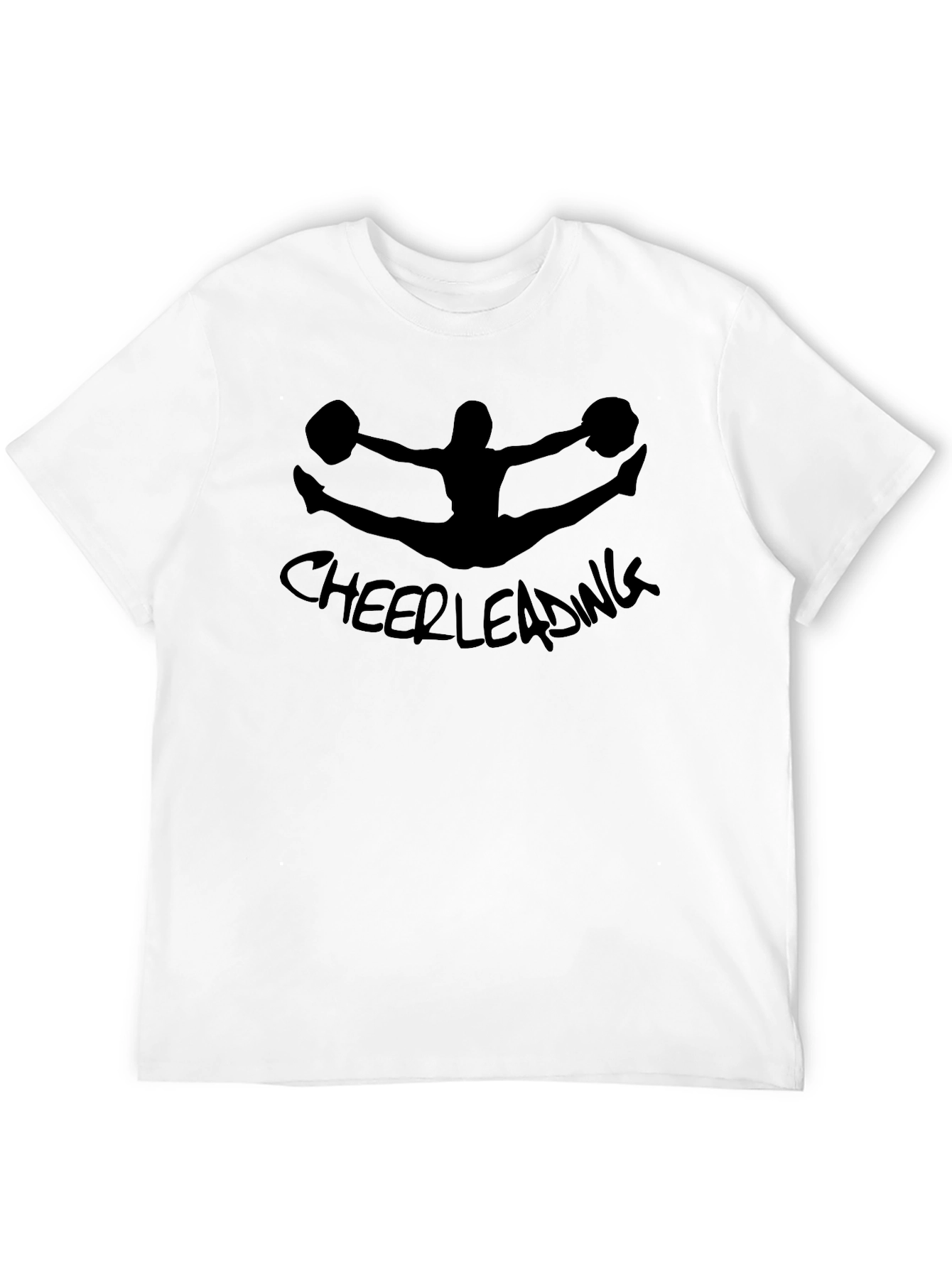 Cheerleading Silhouette Black Graphic T-Shirt - 12
