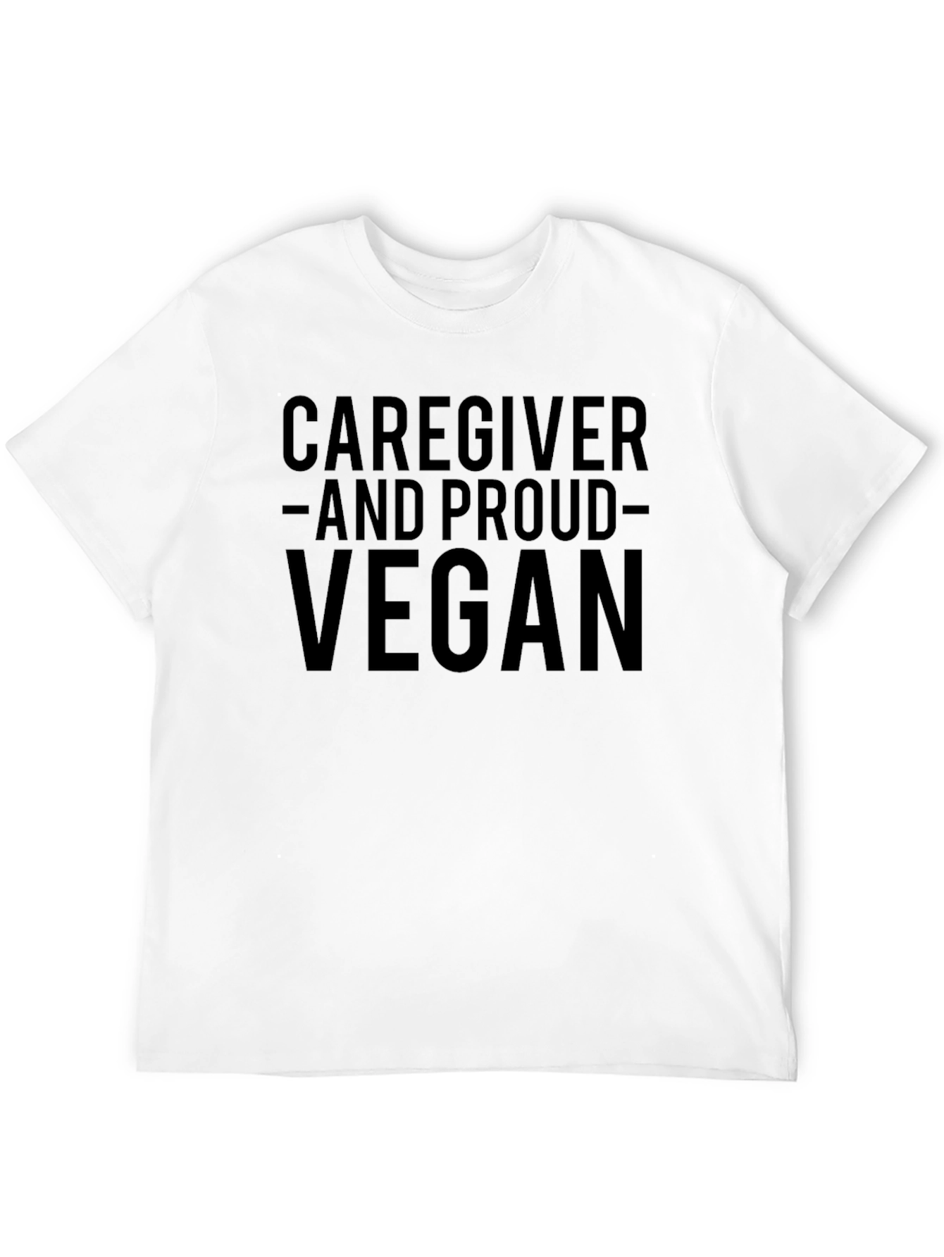 Black Caregiver and Proud Vegan Graphic T-Shirt view 12