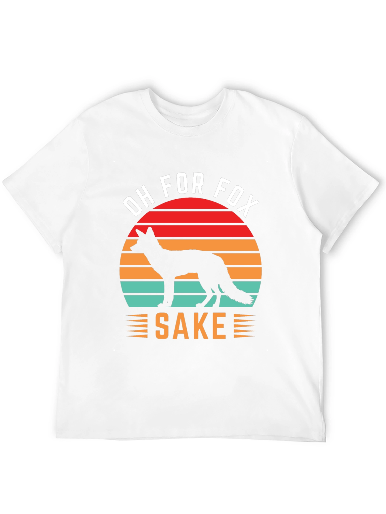 Black Oh For Fox Sake T-Shirt, Novelty Fox Lover Tee view 12