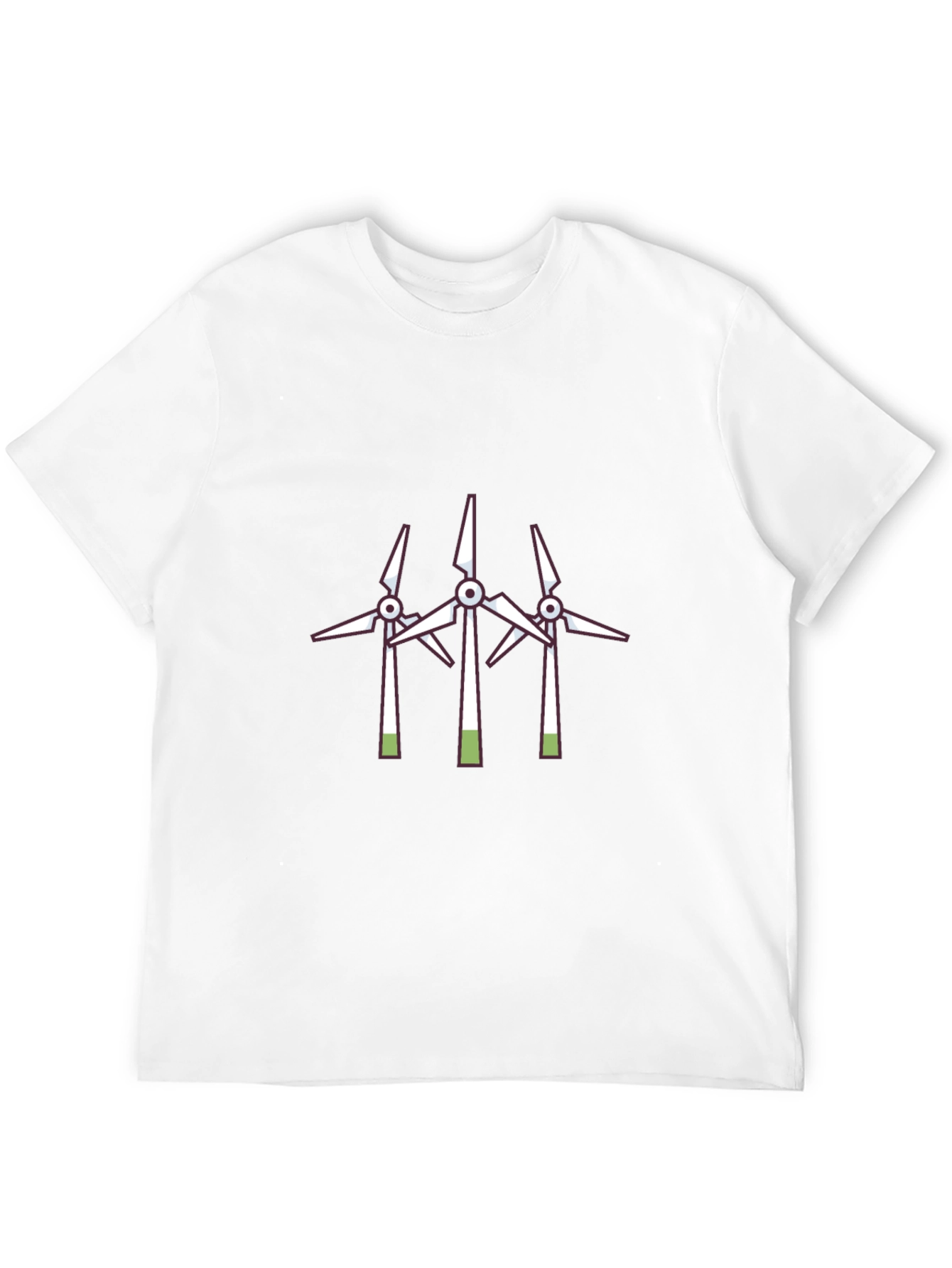 Black Wind Turbine Graphic Tee - Black view 12