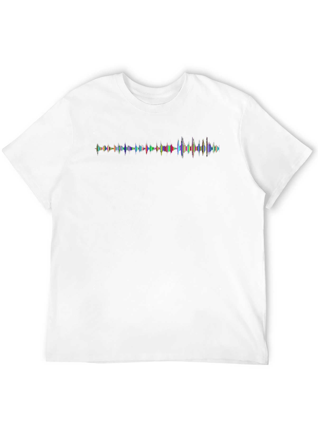 Black Colorful Sound Wave Black T-Shirt view 12