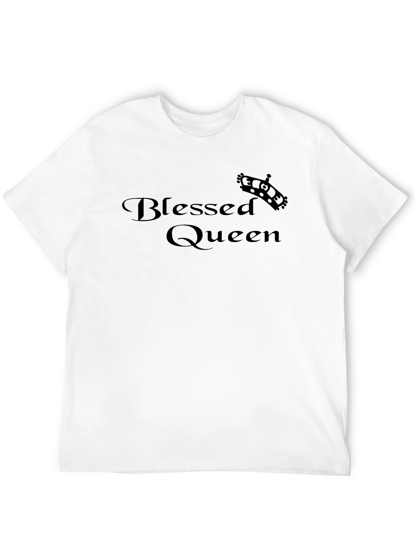 Black Blessed Queen T-Shirt - Stylish Graphic Tee view 12