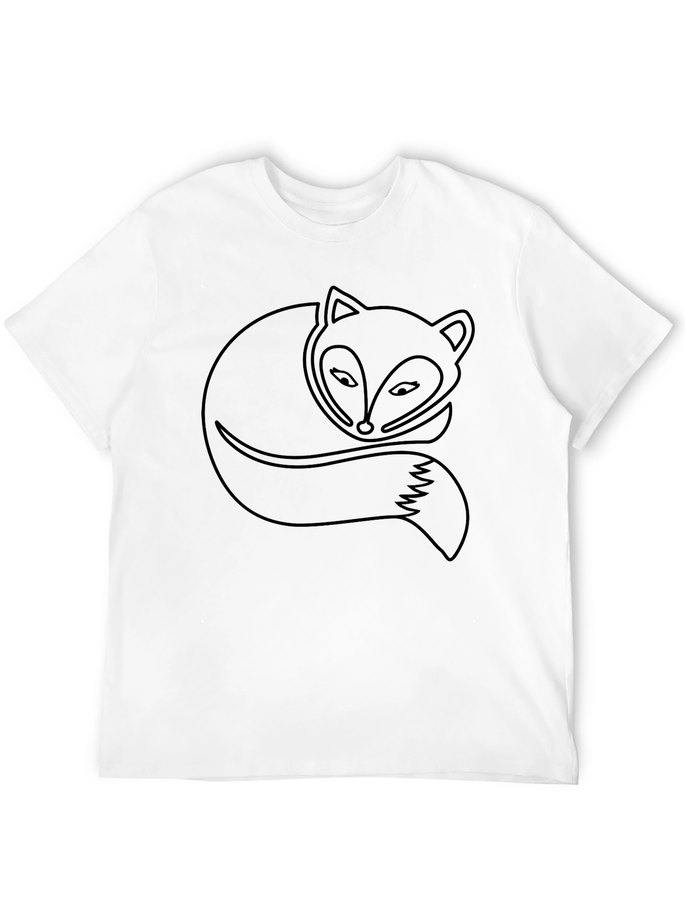 Black Fox Outline Graphic T-Shirt - Classic Black view 12