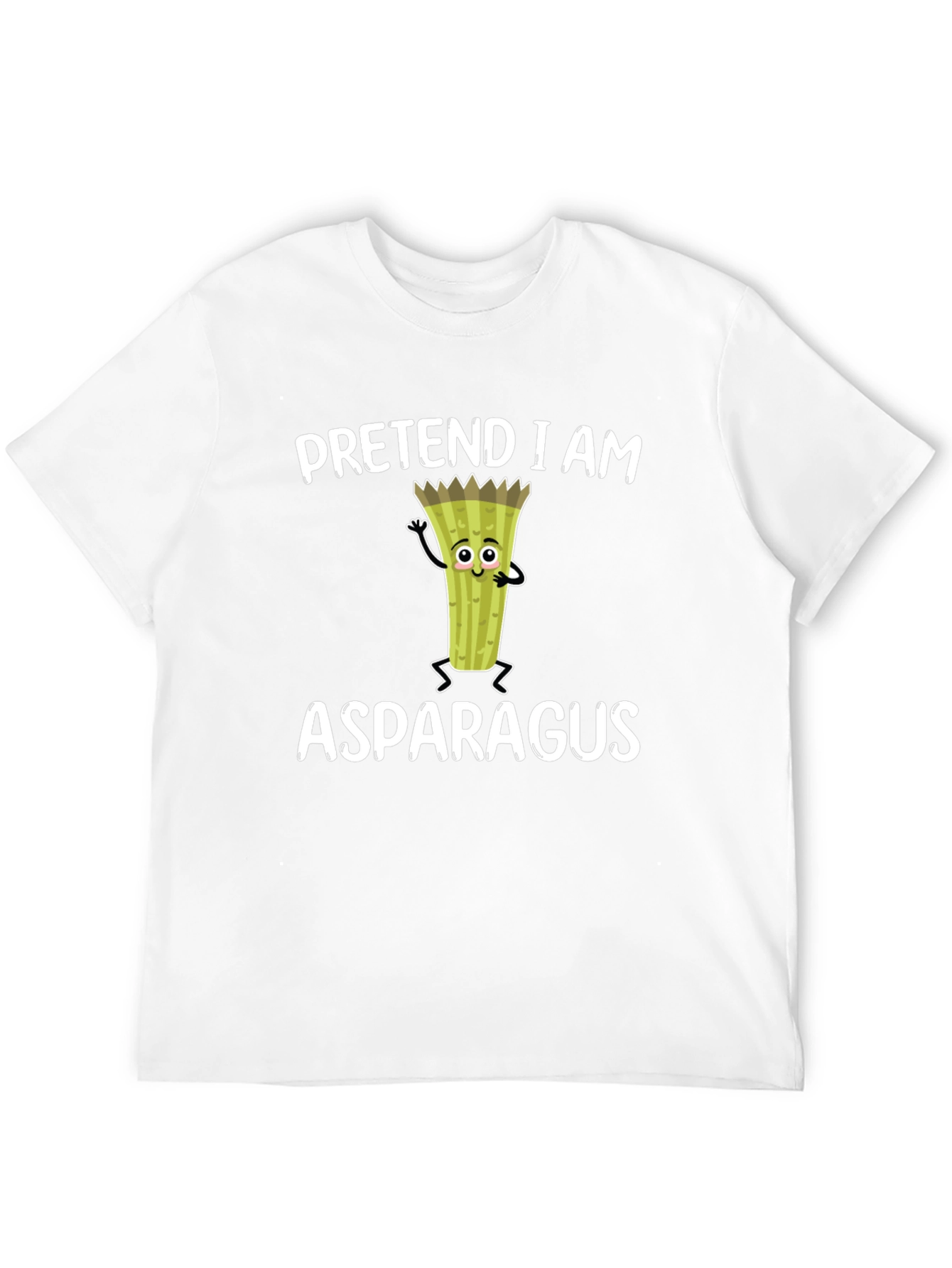 Black Pretend I am Asparagus Funny T-Shirt view 12