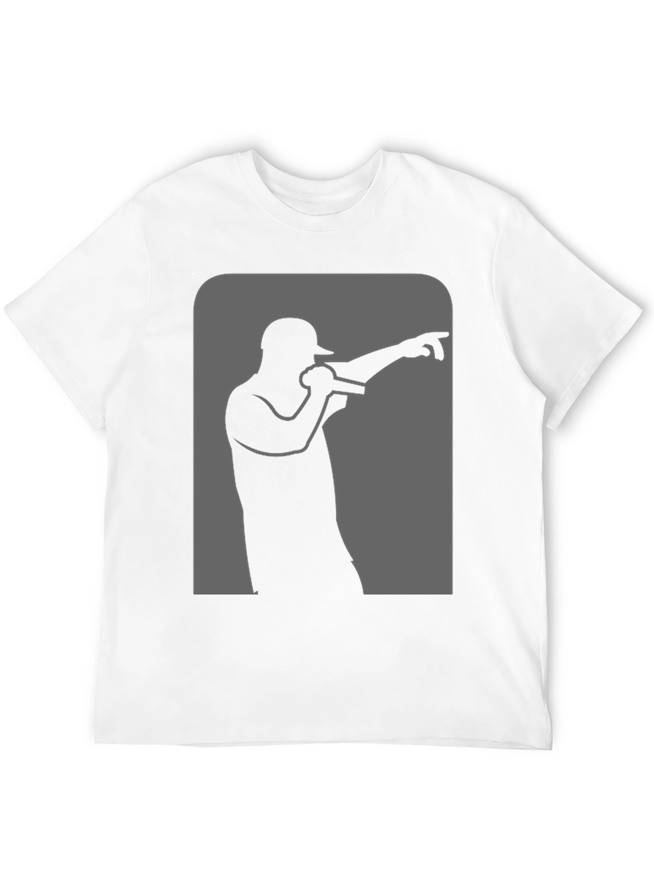 Black Rapper Silhouette Graphic Black T-Shirt view 12