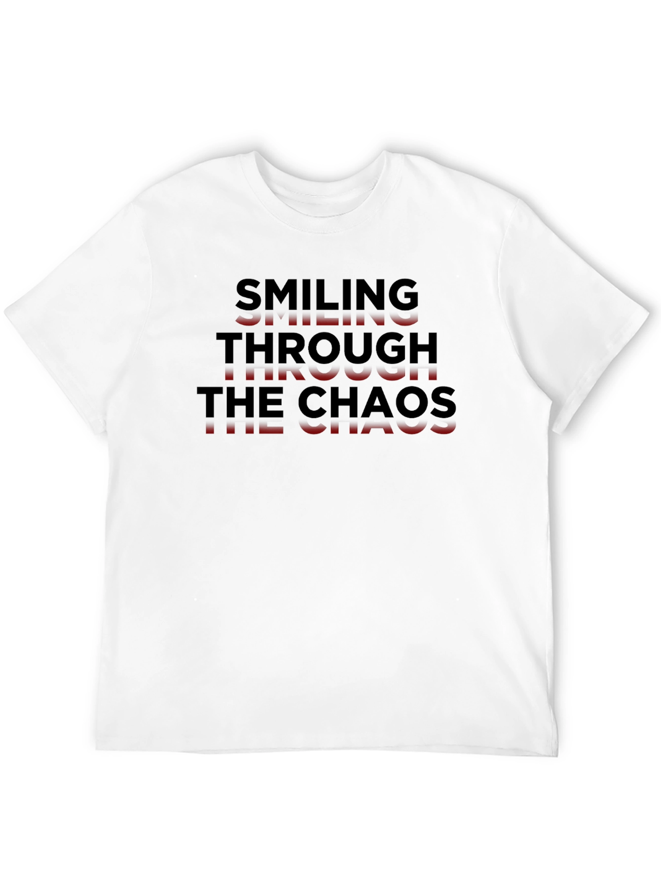 Black Smiling Through The Chaos Black T-Shirt view 12
