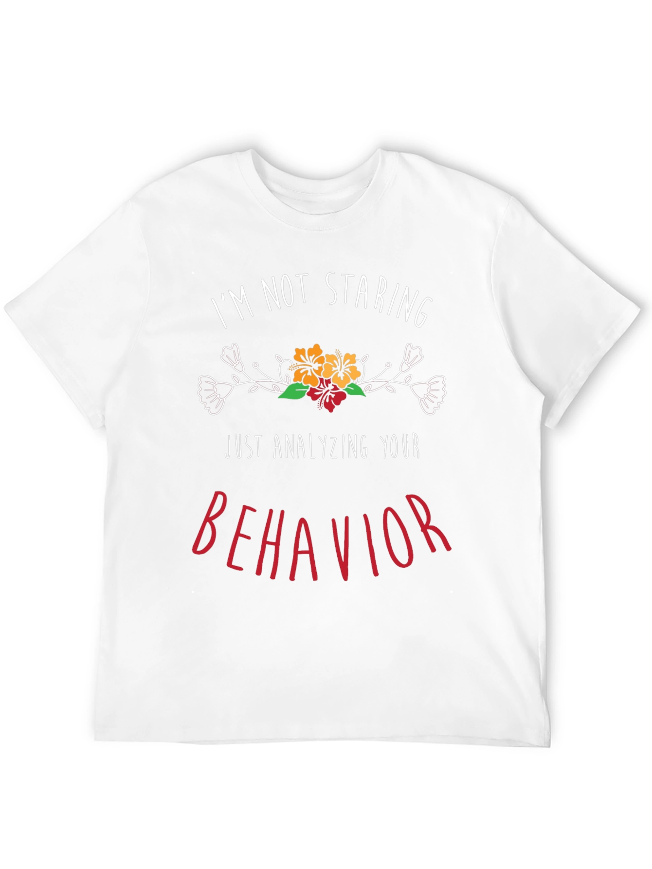 Black Analyzing Behavior Graphic Tee - Funny Statement Shirt view 12