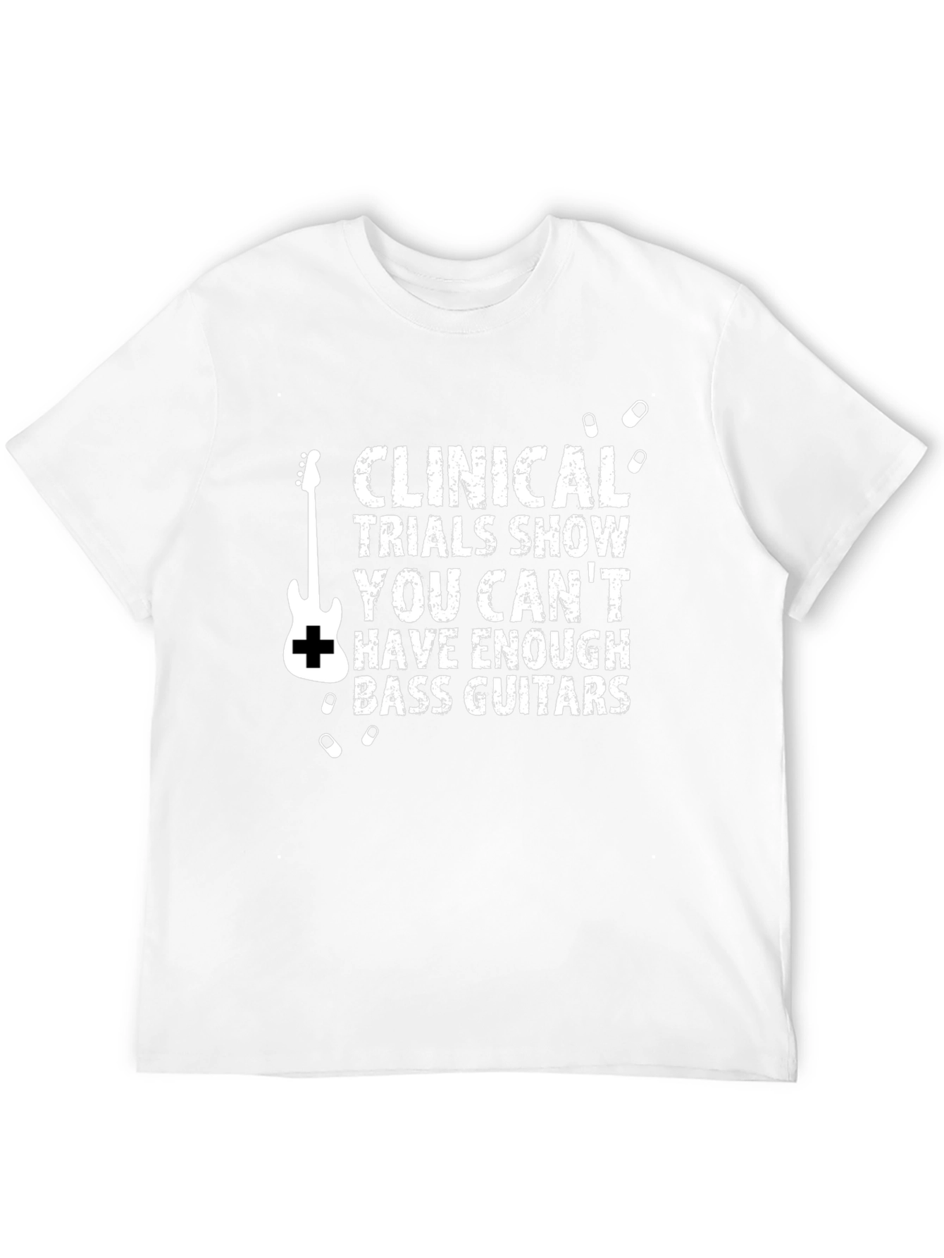 Black Clinical Trials Bass Guitar Graphic Tee view 12