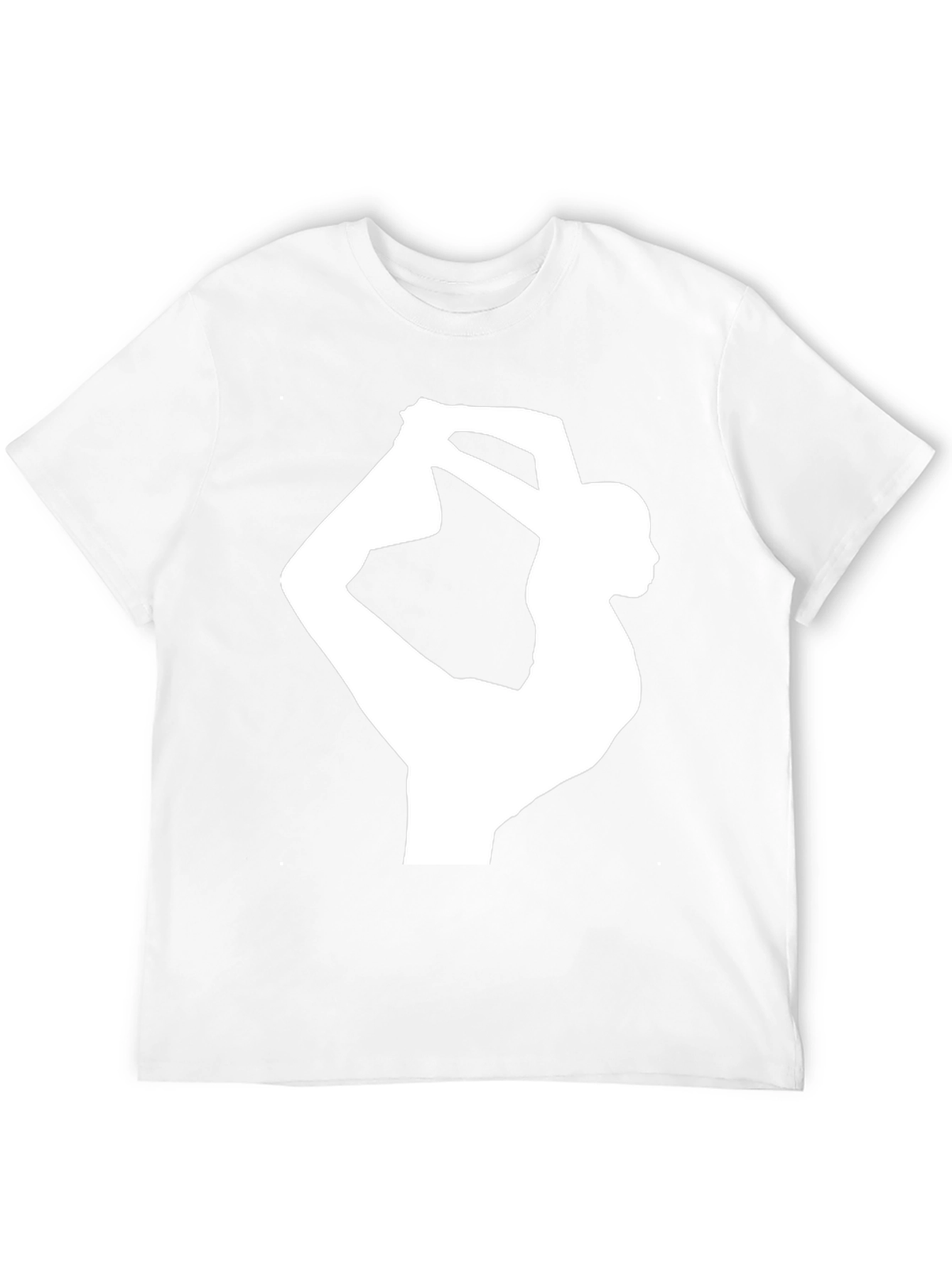 Black Yoga Pose Graphic Tee - Black Cotton Blend view 12