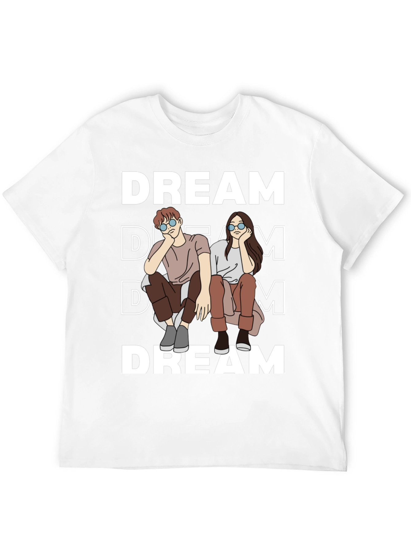 Black Dream Couple Graphic T-Shirt - Casual Unisex Tee view 12