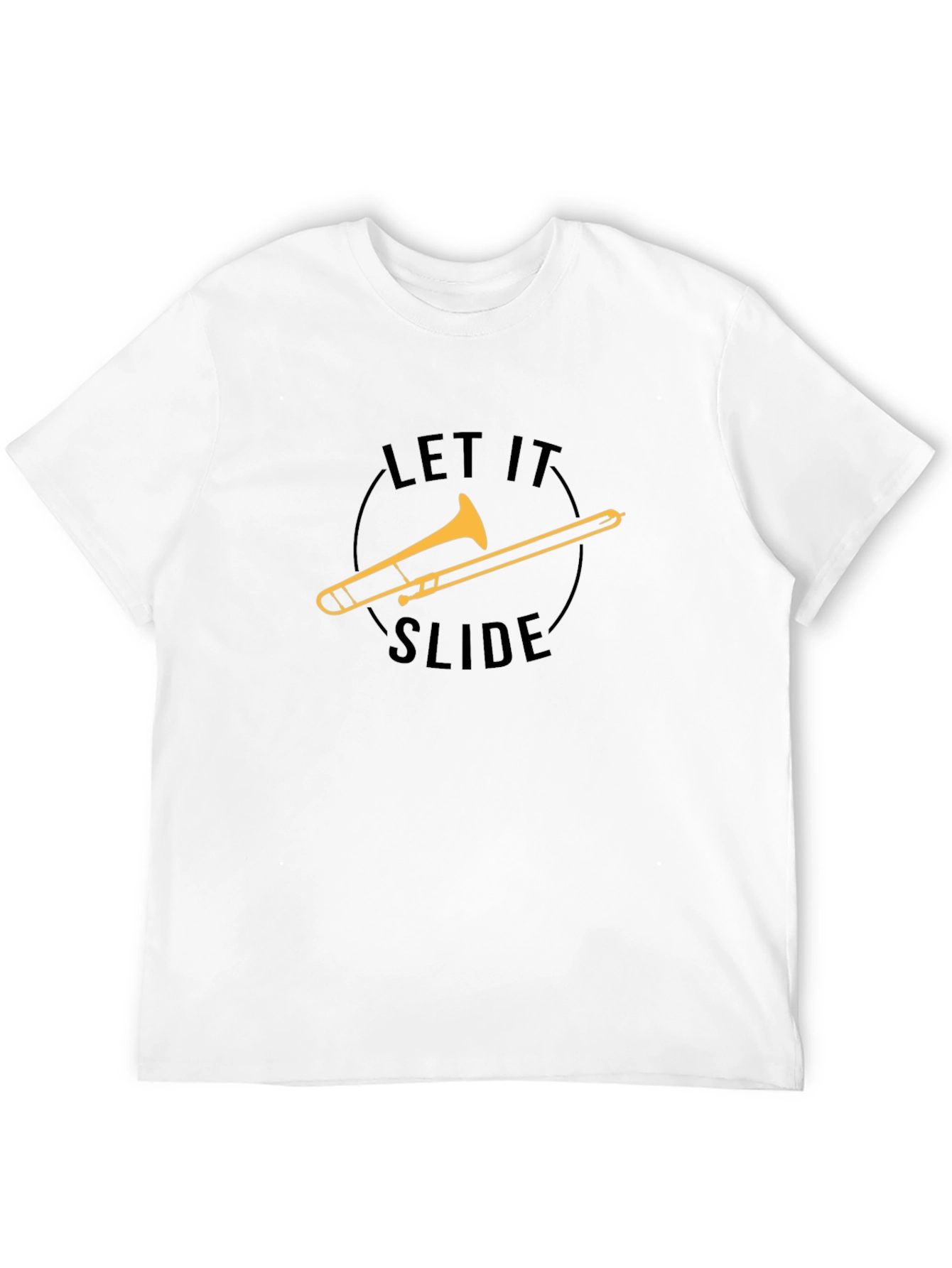 Black Let It Slide Trombone T-Shirt - Musician Tee view 12