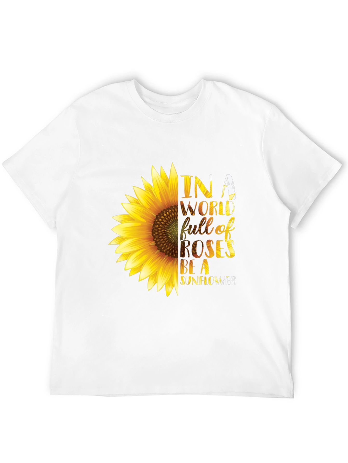 Black Sunflower Graphic T-Shirt - Be a Sunflower Tee view 12