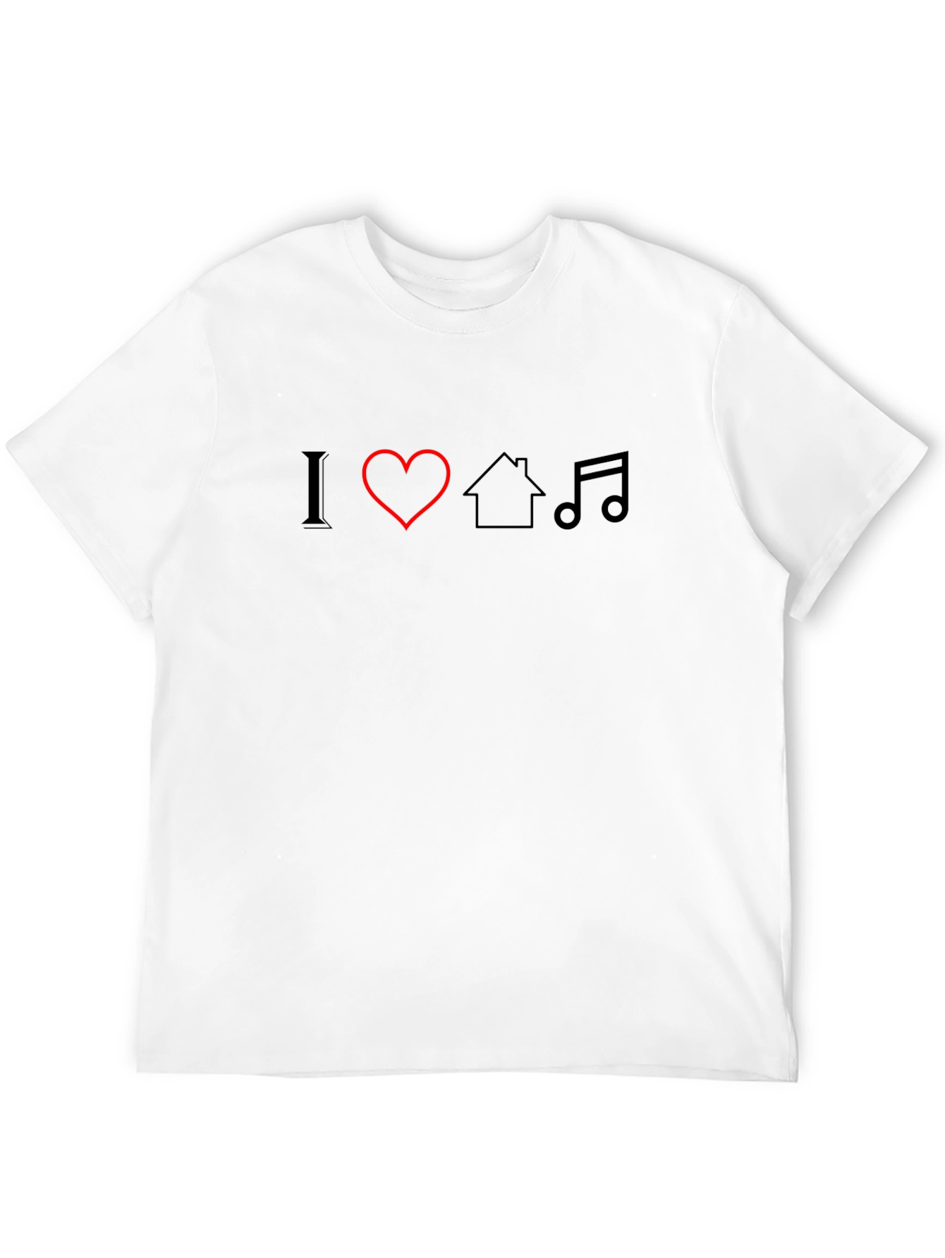 Black I Love House Music T-Shirt - Stylish Graphic Tee view 12