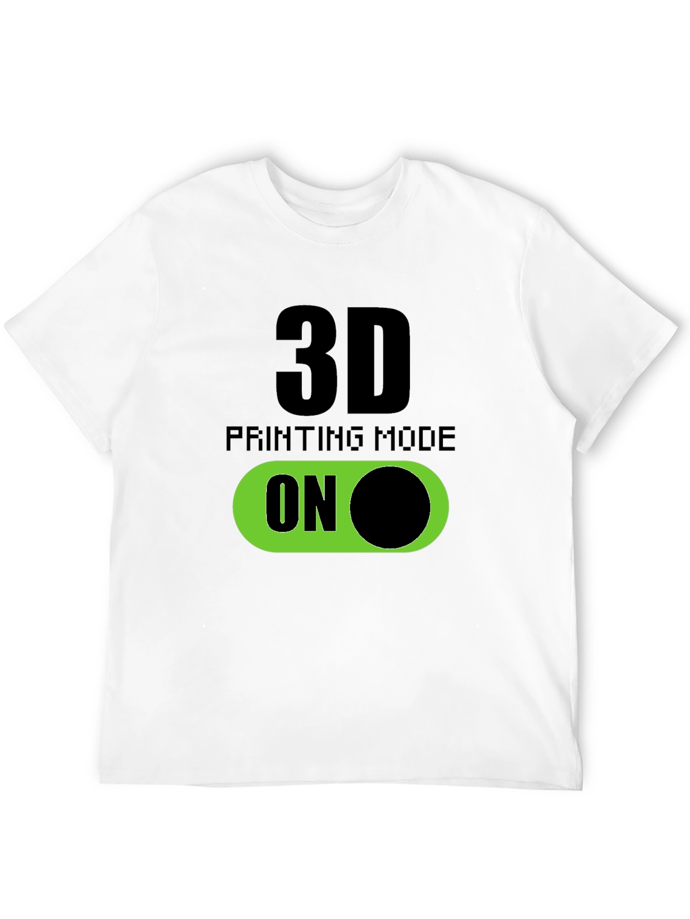 Black 3D Printing Mode On T-Shirt - Black view 12