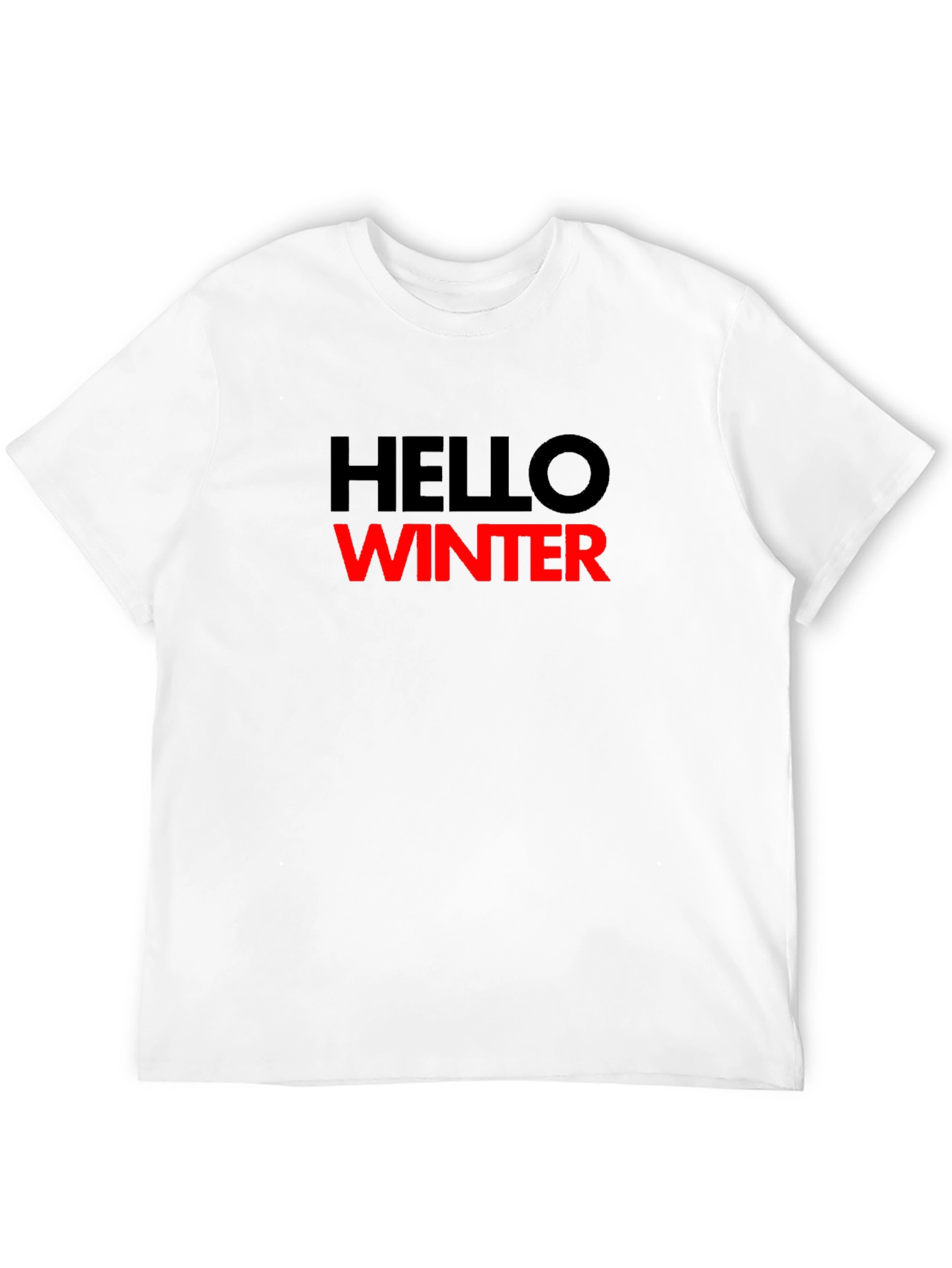 Black Hello Winter Graphic Tee - Stylish Holiday Apparel view 12