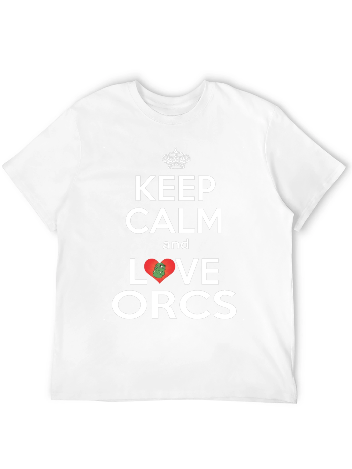 Black Keep Calm and Love Orcs T-Shirt view 12
