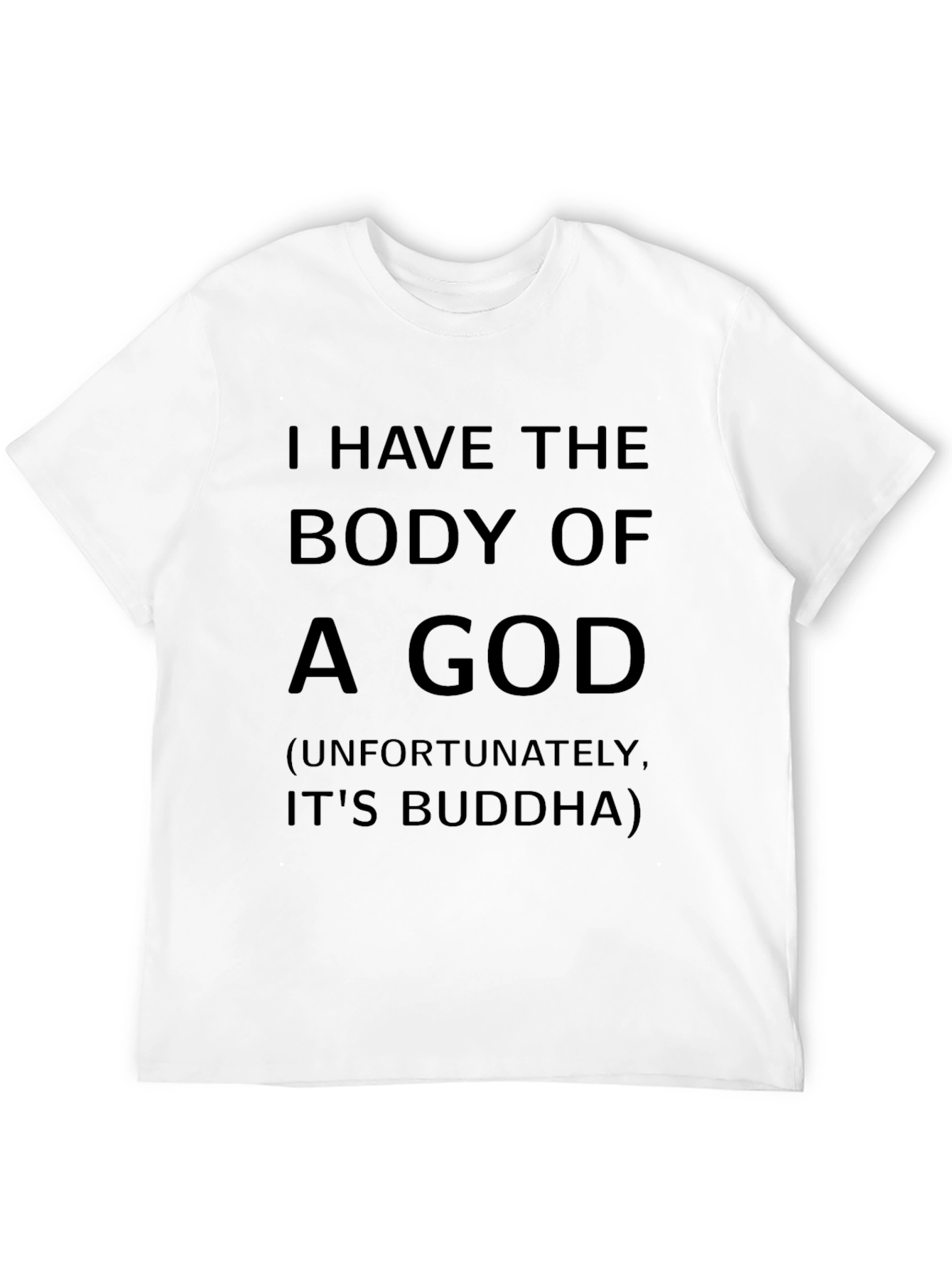 Black Funny Buddha Body Graphic T-Shirt view 12