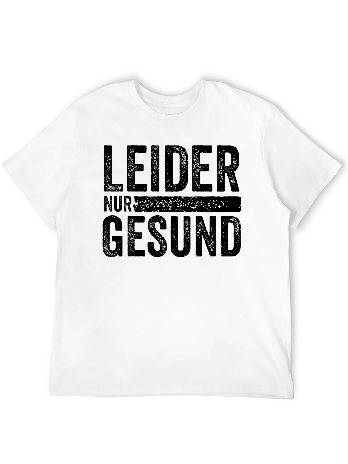 Black Leider Nur Gesund T-Shirt - Black Graphic Tee view 12