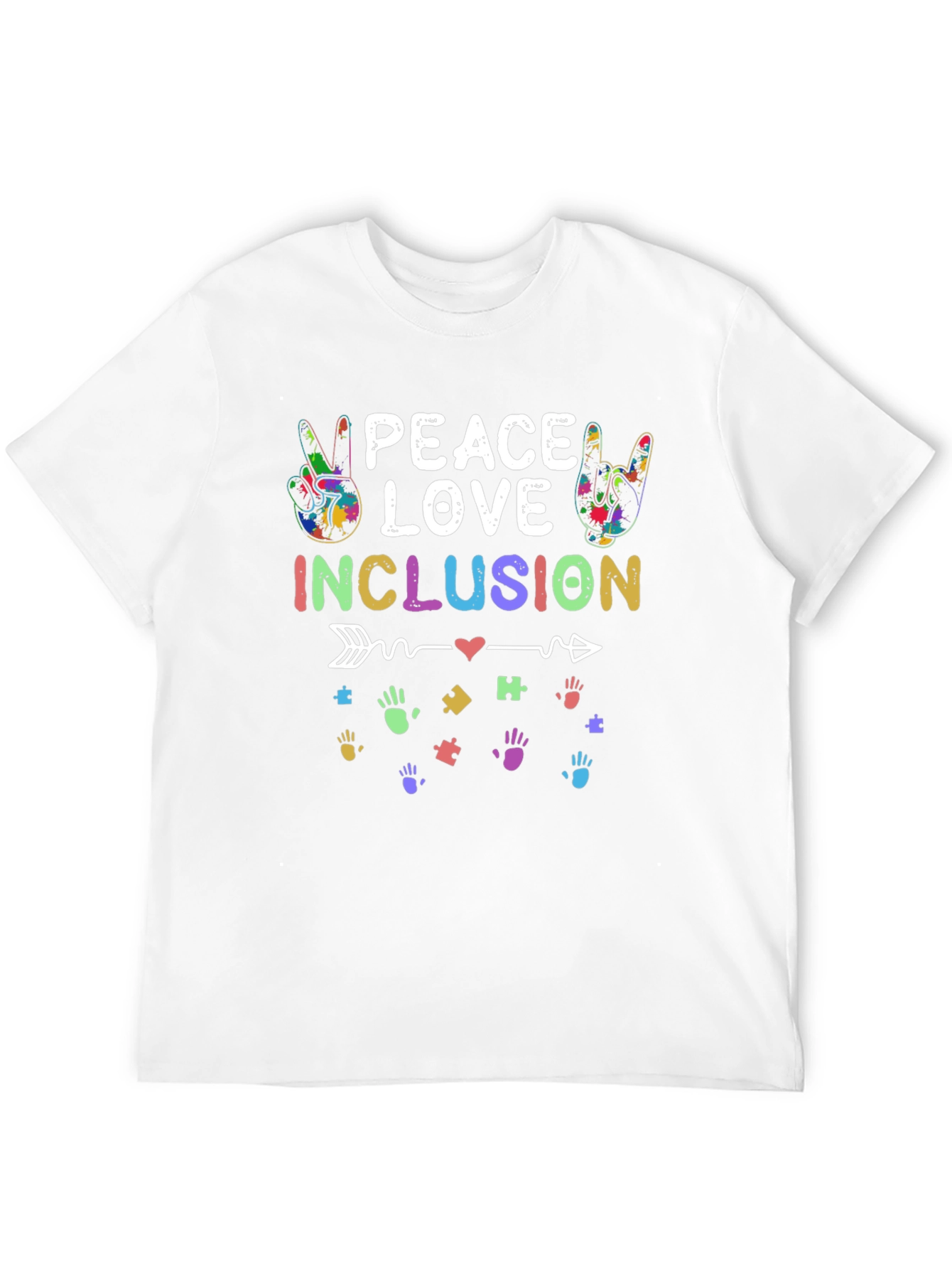 Black Peace Love Inclusion T-Shirt view 12