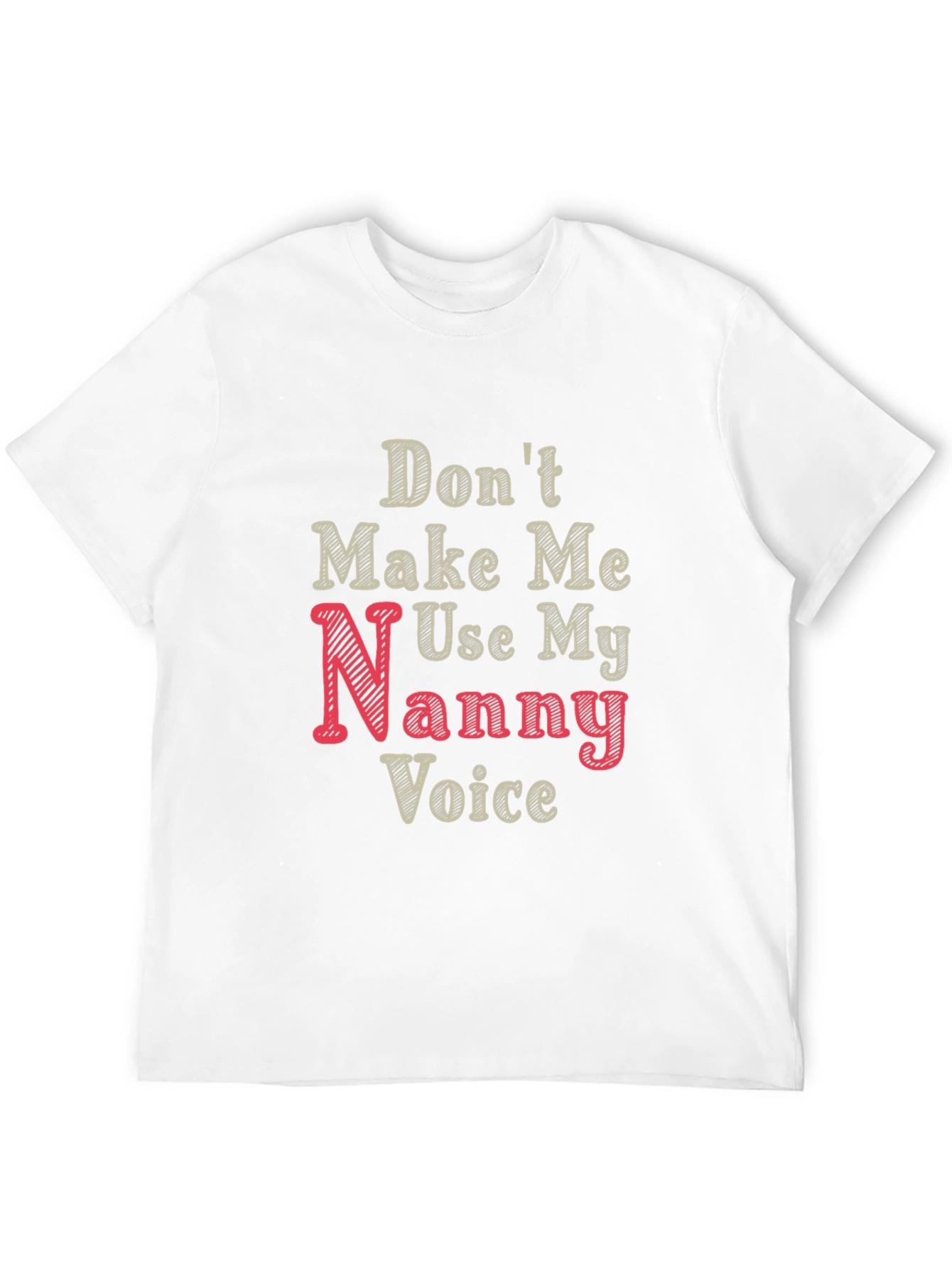 Black Nanny Voice Funny T-Shirt - Black view 12